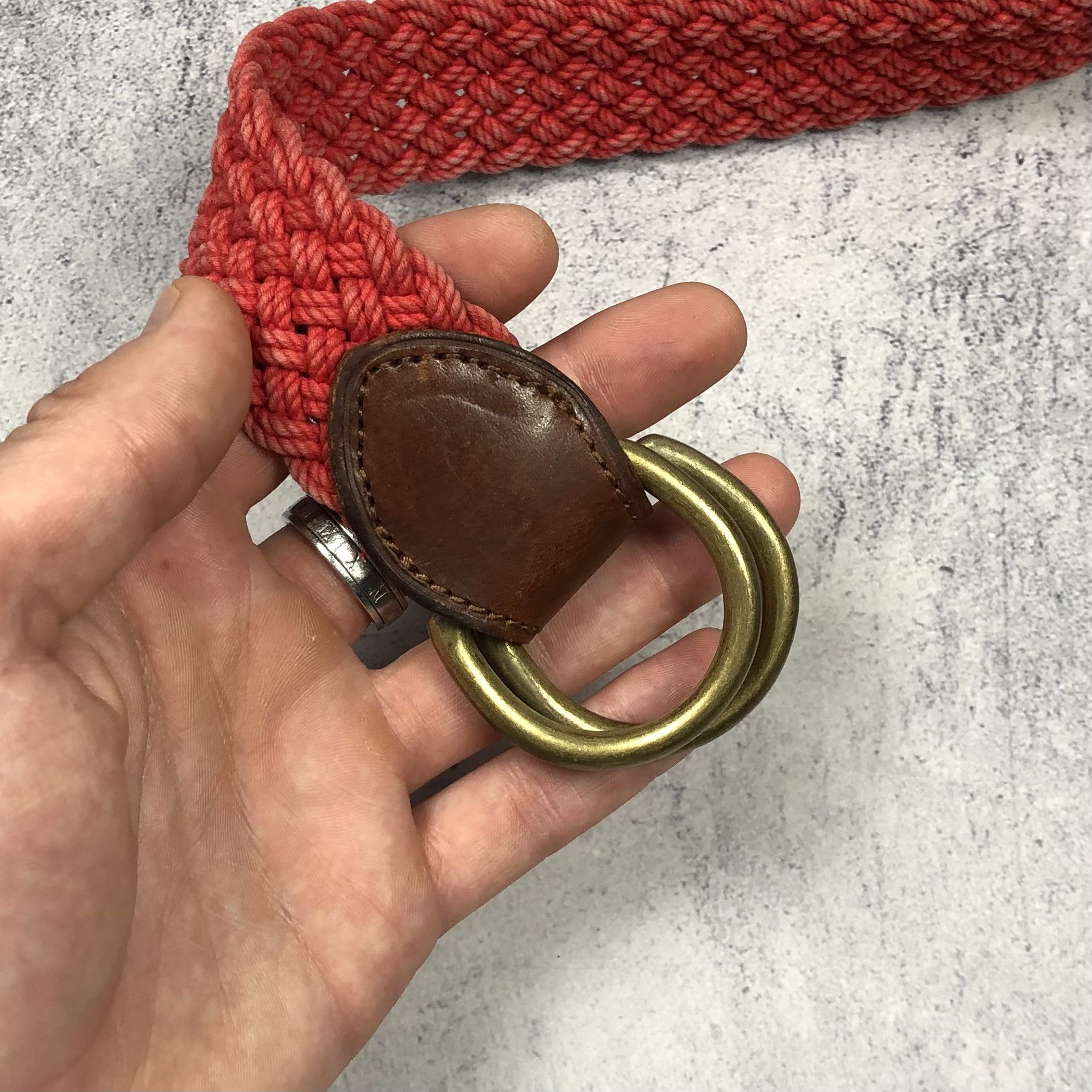 Polo Ralph Lauren Vintage 90s Polo Ralph Lauren Leather Belt D-Ring Braided Size ONE SIZE - 4 Thumbnail