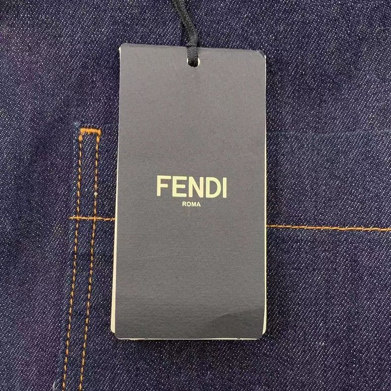 Fendi Fendi Dark Blue Cotton WideLeg Pants Size US 34 / EU 50 - 8 Thumbnail