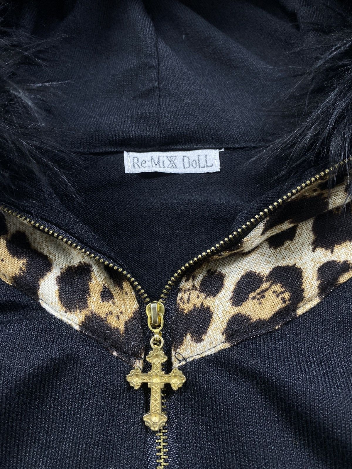 Japanese Brand Japanese Re:Mix Doll Leopard zip up fur hoodie ifsix style Size US S / EU 44-46 / 1 - 6 Thumbnail