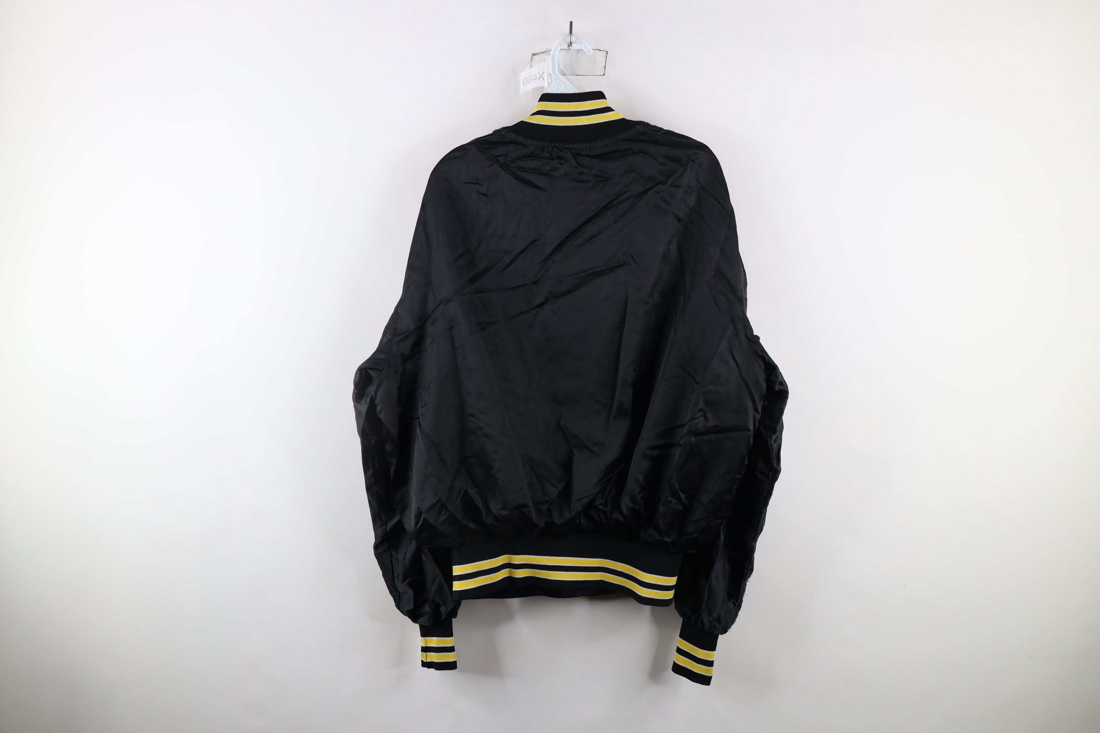 Vintage Vintage 80s Streetwear Lined Satin Bomber Jacket Black USA Size US XL / EU 56 / 4 - 13 Thumbnail