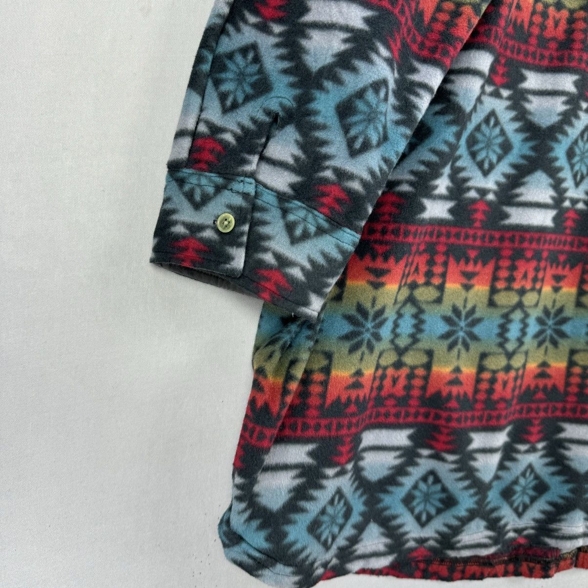 Japanese Brand Vintage Navajo Aztec Pattern Fleece Overshirt Size US XXL / EU 58 / 5 - 6 Thumbnail