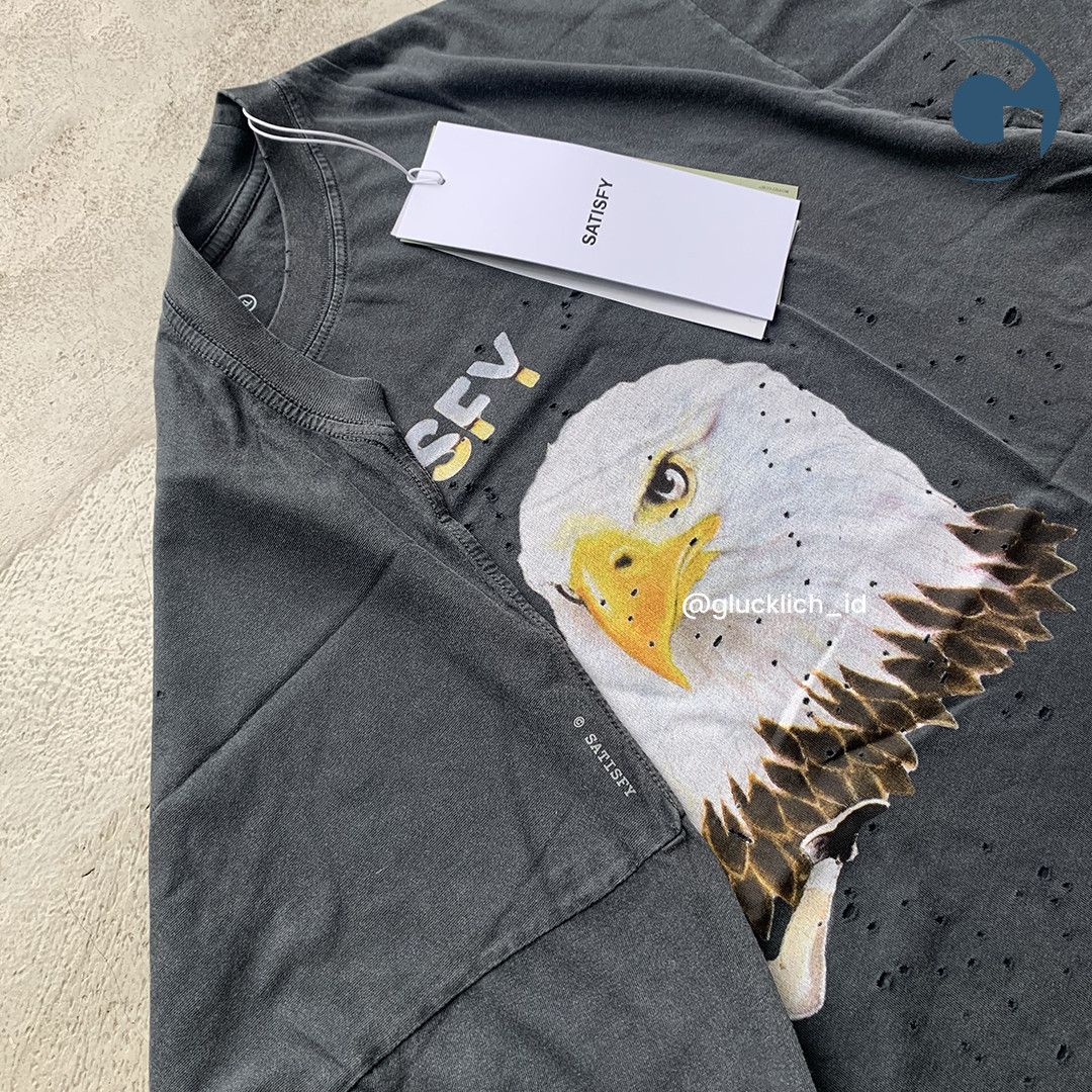 Satisfy Satisfy, MothTech ‘Eagle’ Tee in Aged Black Size US XL / EU 56 / 4 - 8 Thumbnail