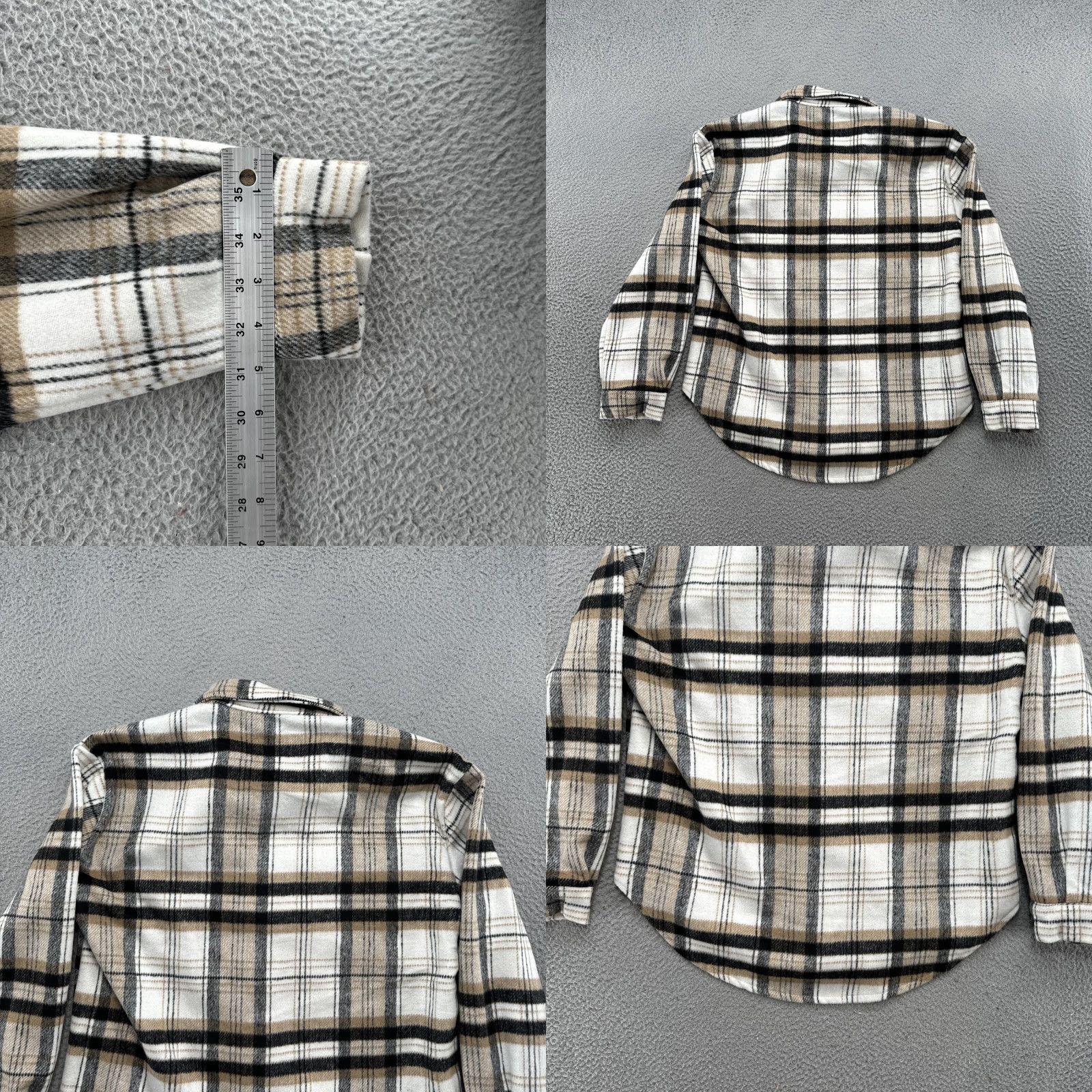 Vintage Love Tree Shacket Women’s Plaid Jacket Button Fleece Size S Tan Size S / US 4 / IT 40 - 8 Thumbnail