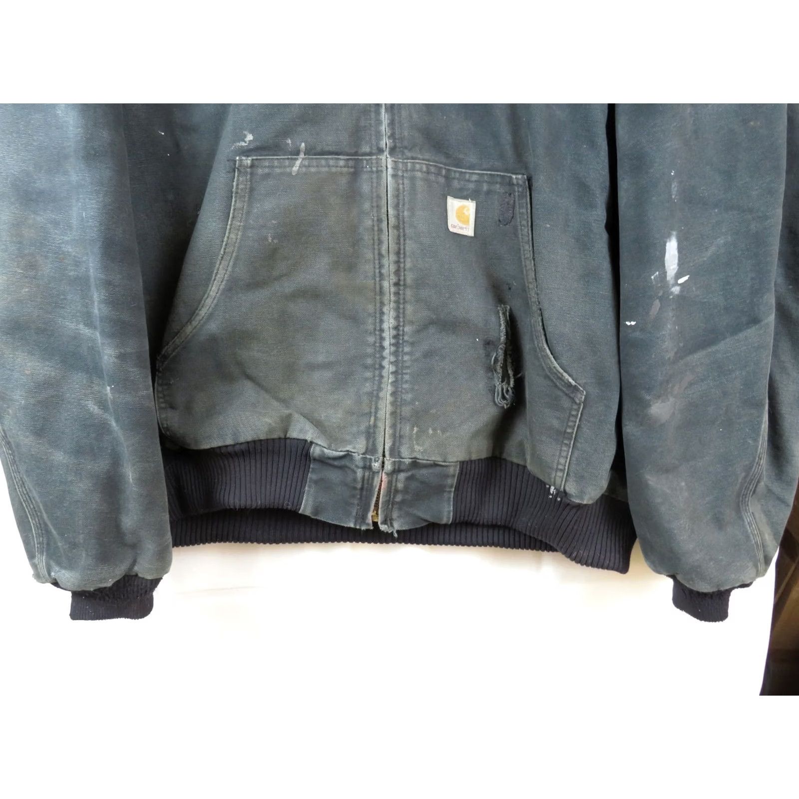 Carhartt VINTAGE Carhartt J140 Black Hooded Chore Jacket XL Men’s Overcoat Mid-Length Canvas Cotton Winter Workwear Casual Regular Fit Size US XL / EU 56 / 4 - 2 Thumbnail