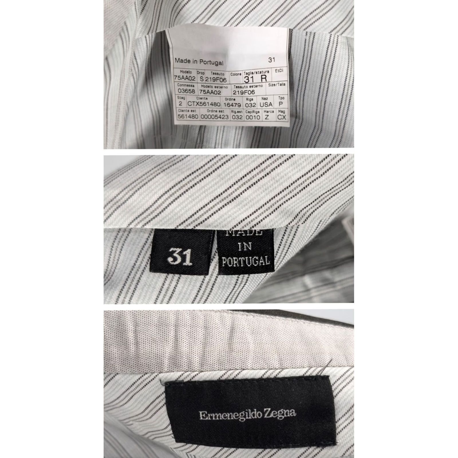 Ermenegildo Zegna VINTAGE Ermenegildo Zegna Pants Dress Wool Flat Front Dark Olive Portugal 32" Size US 31 - 5 Thumbnail