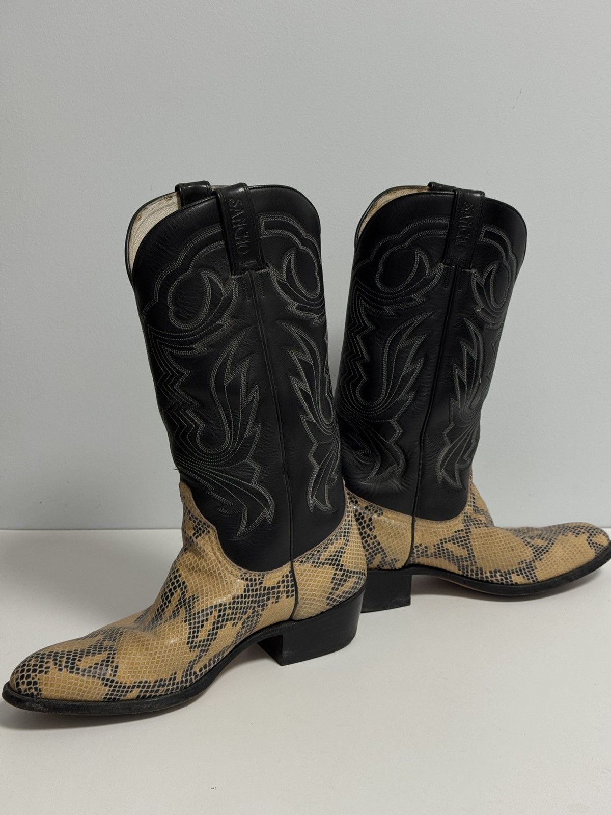 Sancho Boots Sancho leather Western Cowboy Boots Black snake size 45 Size US 11 / EU 44 - 12 Thumbnail