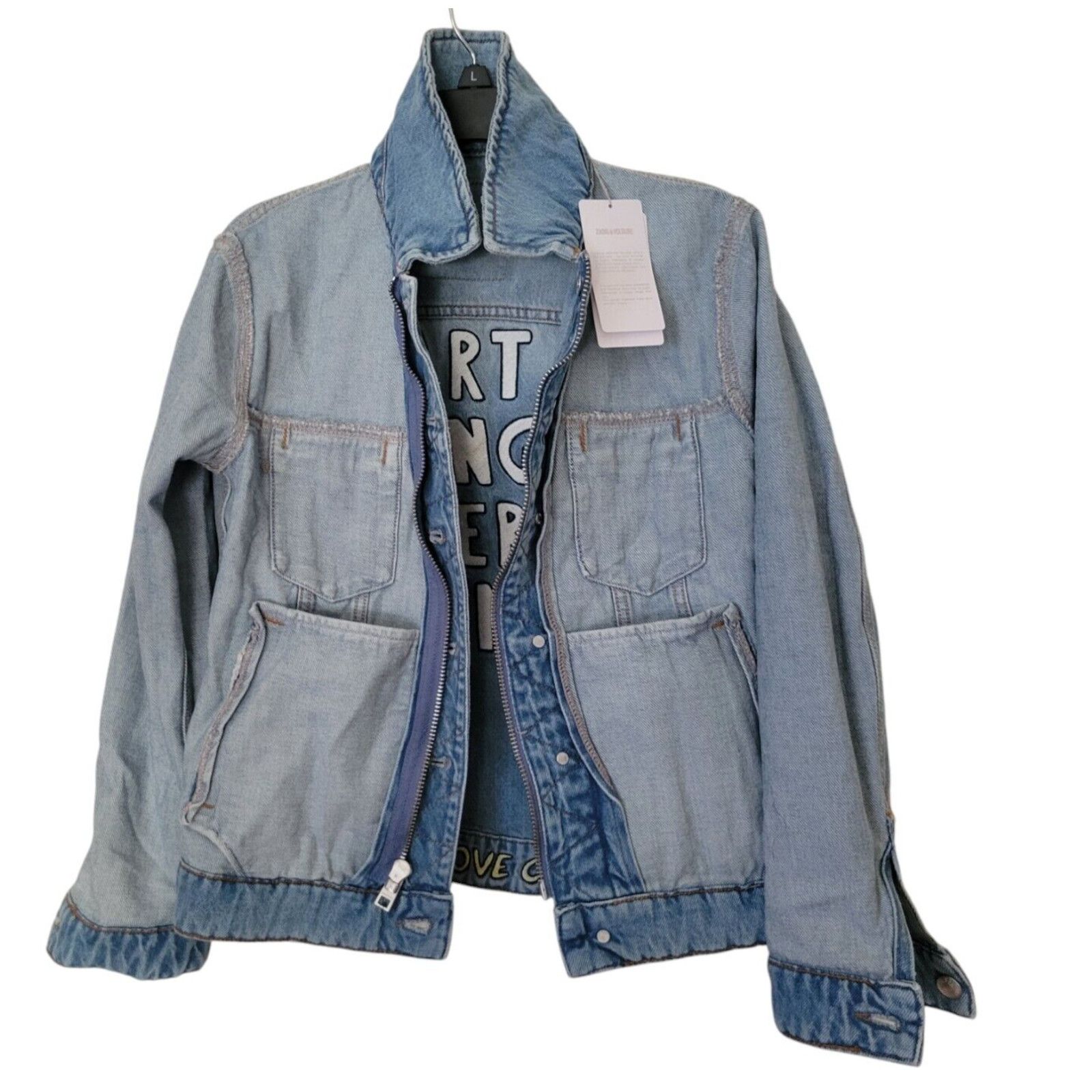 Zadig & Voltaire ZADIG & VOLTAIRE Kase Vignon Skull Strass Women Jacket Sze S Size S / US 4 / IT 40 - 4 Thumbnail