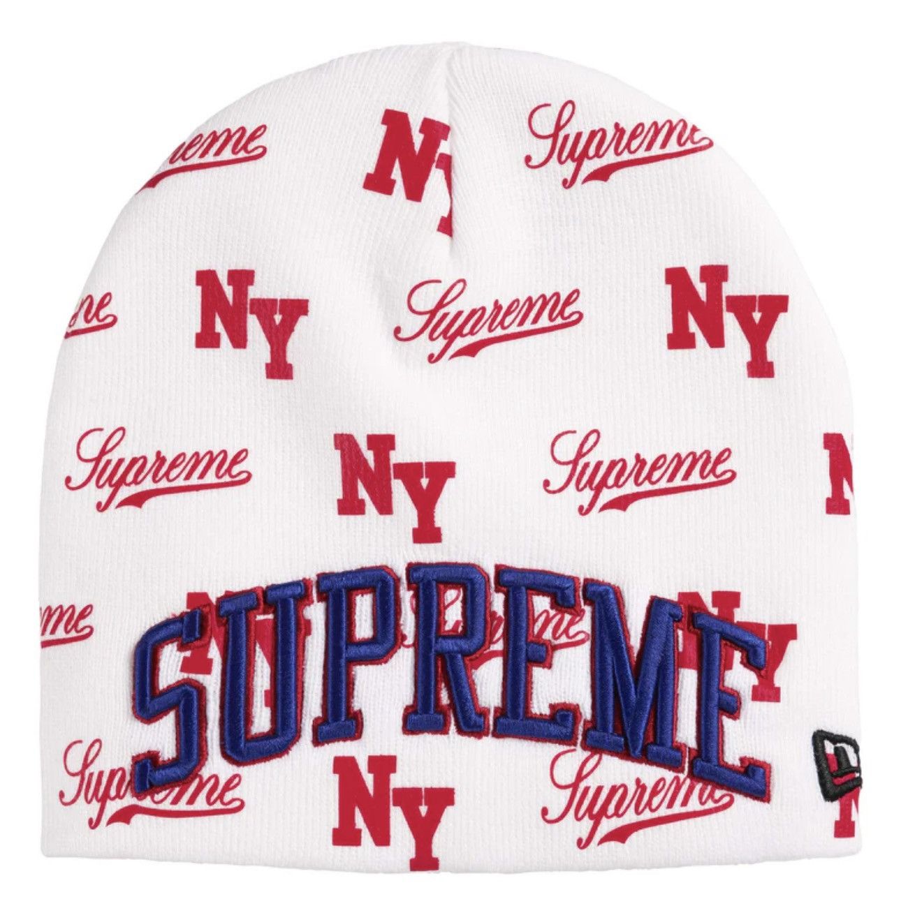 Supreme Supreme new era monogram beanie white NEW PRESALE Size ONE SIZE - 1 Thumbnail