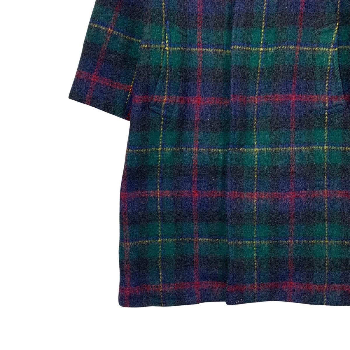 Japanese Brand LADIES TRADITIONAL Wool Tartan Long Coat #2068-C90 Size M / US 6-8 / IT 42-44 - 4 Thumbnail