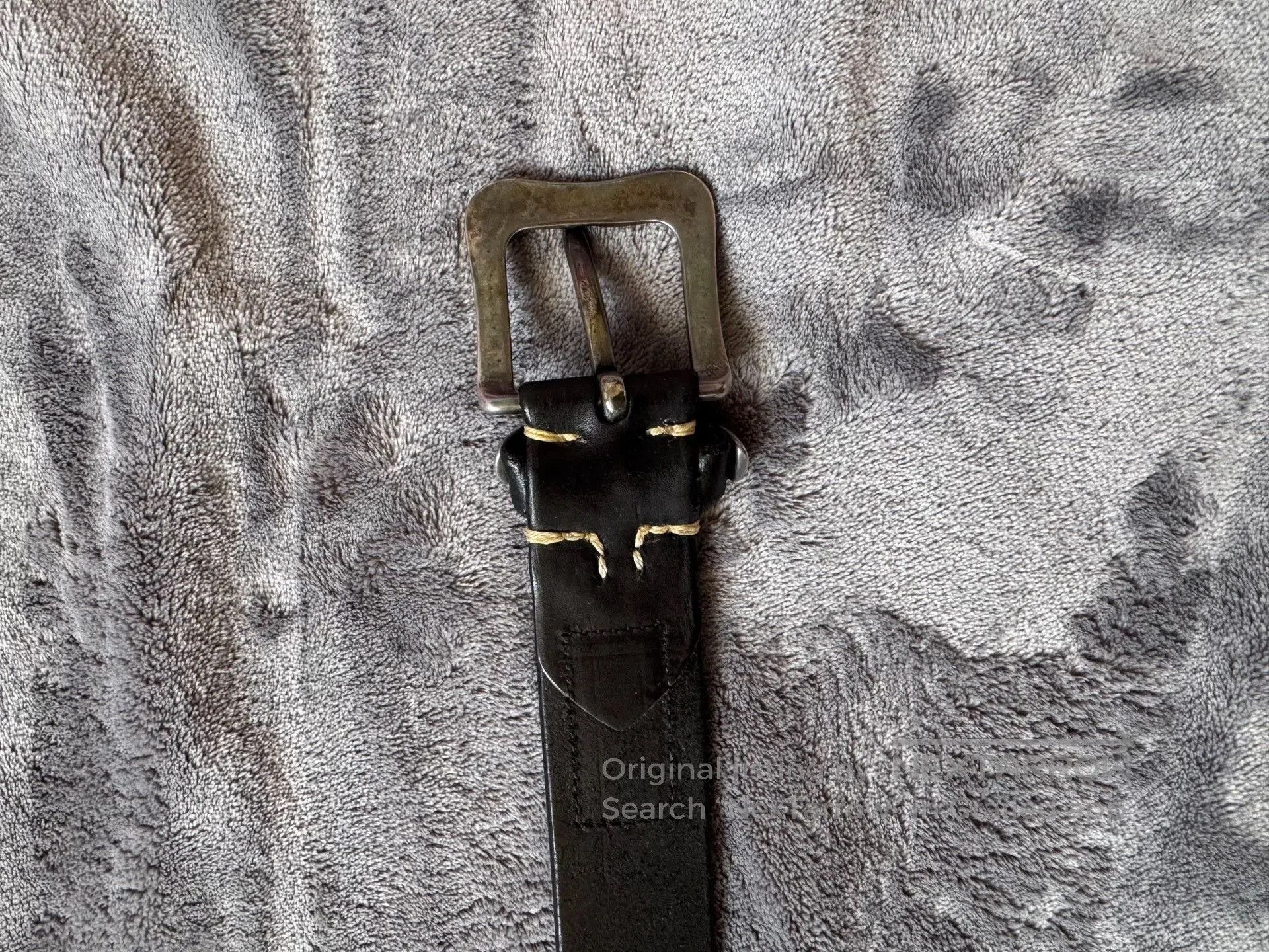 VINNY's VINTAGE WORKS Handmade Vintage Leather Belt. Size ONE SIZE - 3 Thumbnail