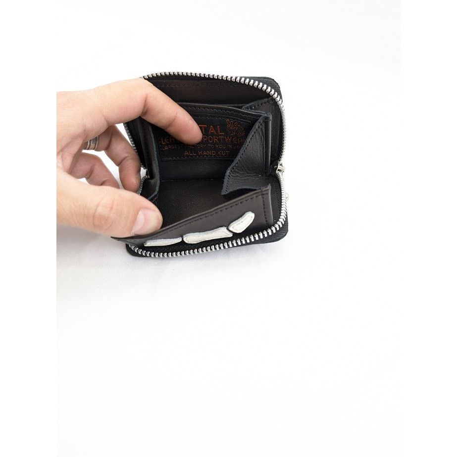Kapital Kapital Zip Wallet Black/White Size ONE SIZE - 13 Thumbnail