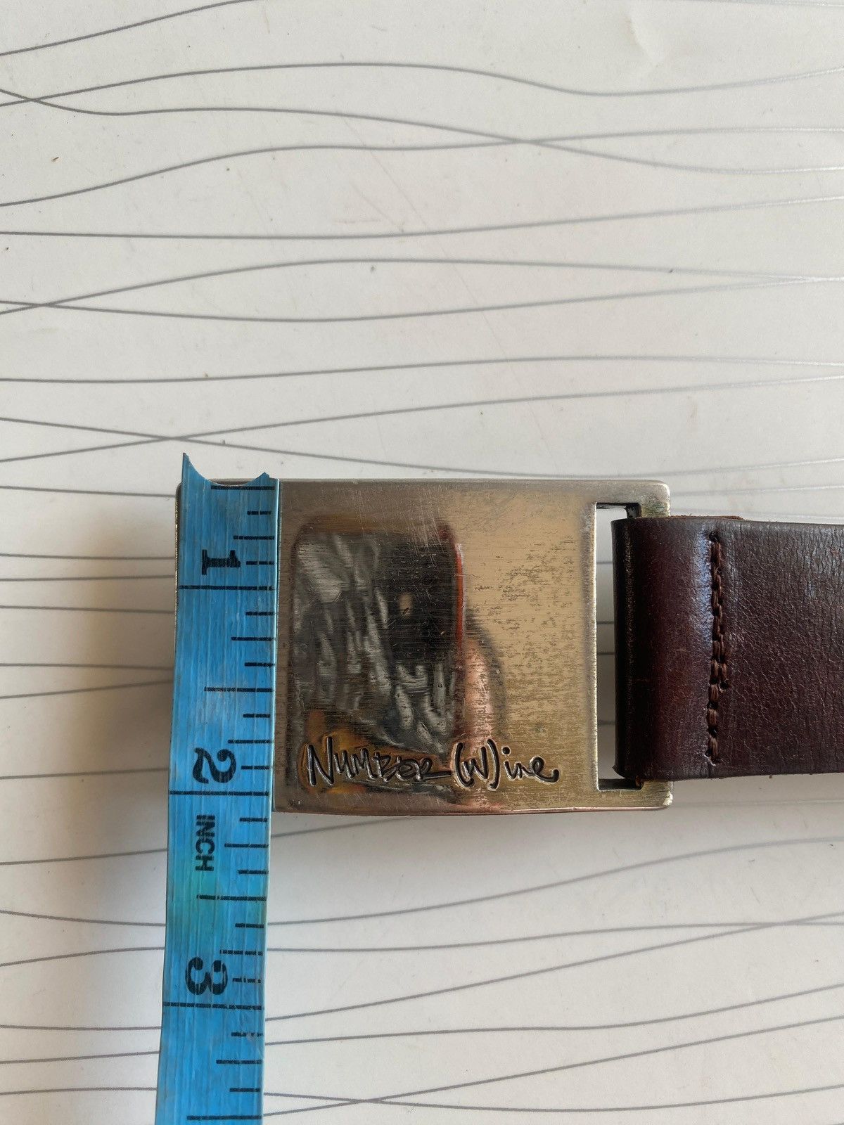 Japanese Brand Vintage Number (N)ine Takahiro Miyashita Distressed Leather Size 36 - 7 Thumbnail