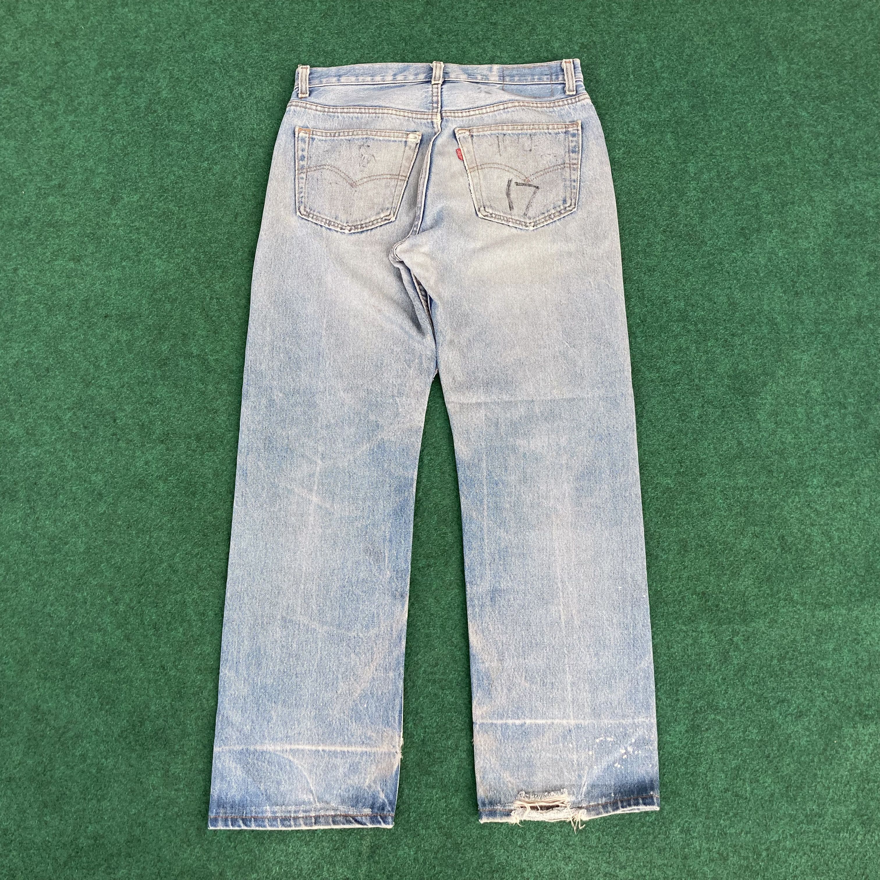 Levi's × Vintage Vtg Levis 501 Ripped Sz 30 Stains Faded Jeans Size US 30 / EU 46 - 10 Thumbnail