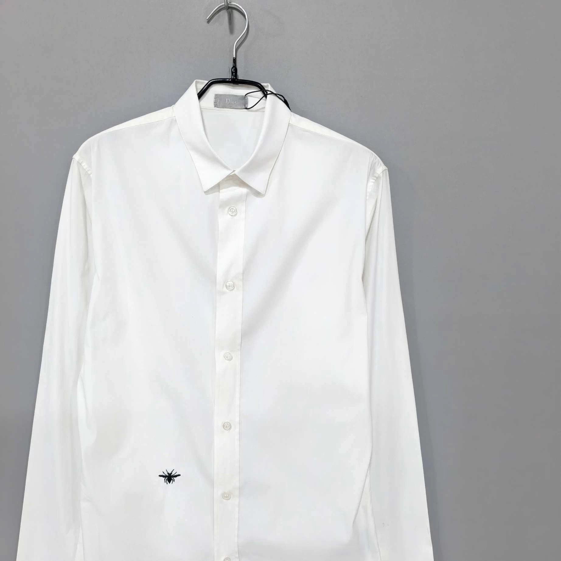 Dior Dior white bee embroidered shirt women's 38 Size S / US 4 / IT 40 - 2 Thumbnail