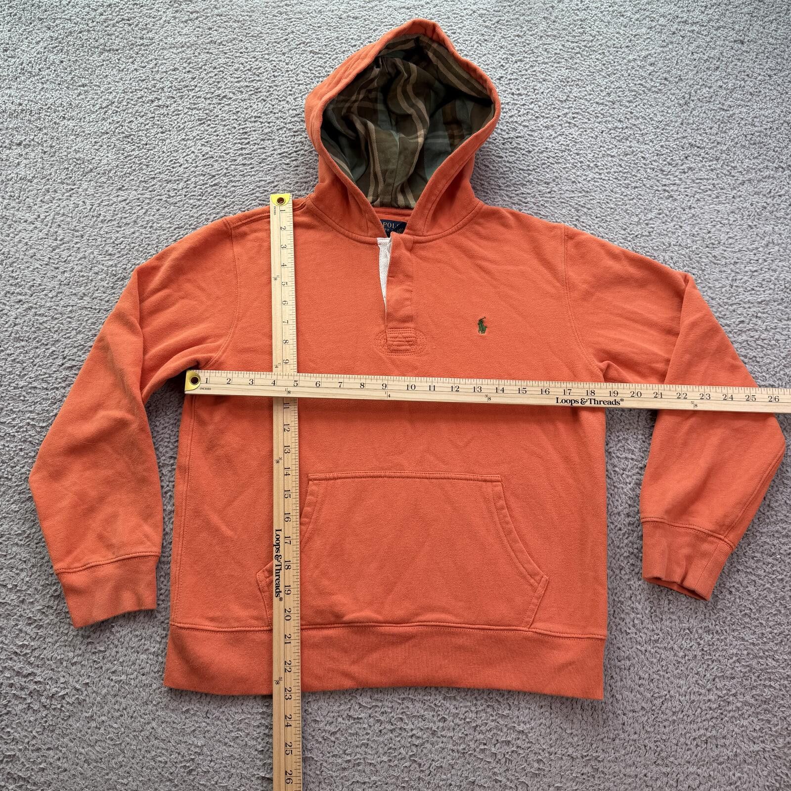 Polo Ralph Lauren Polo Ralph Lauren Orange Hoodie Youth L 14 16 Y2K Sweatshirt Size US L / EU 52-54 / 3 - 3 Thumbnail