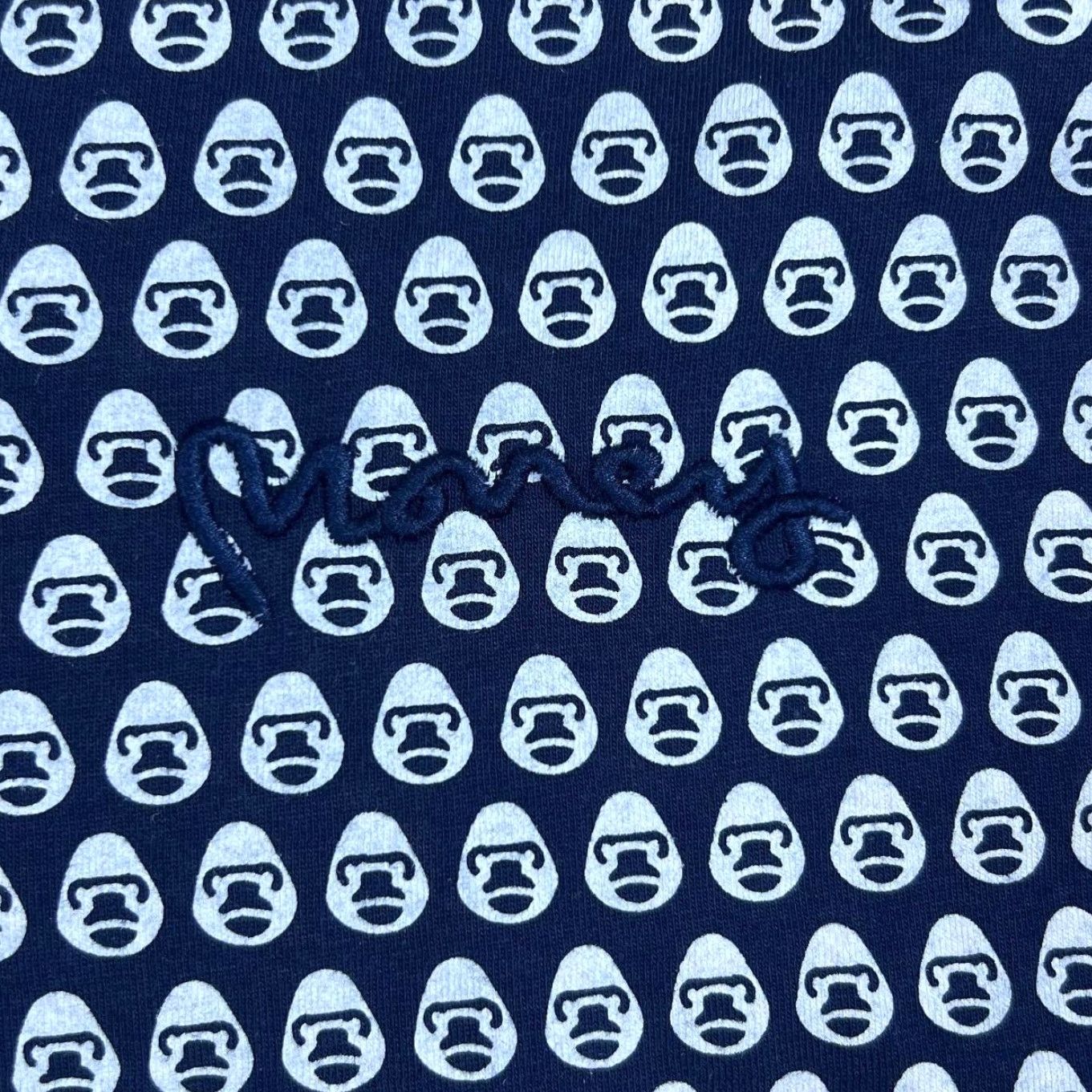 Vintage Money Clothing Ape All Over Print Navy Blue Polo Shirt XL Mens Shirt Polo Short Sleeve Collared Cotton India Navy/White 90s? Monogram Size US XL / EU 56 / 4 - 3 Thumbnail