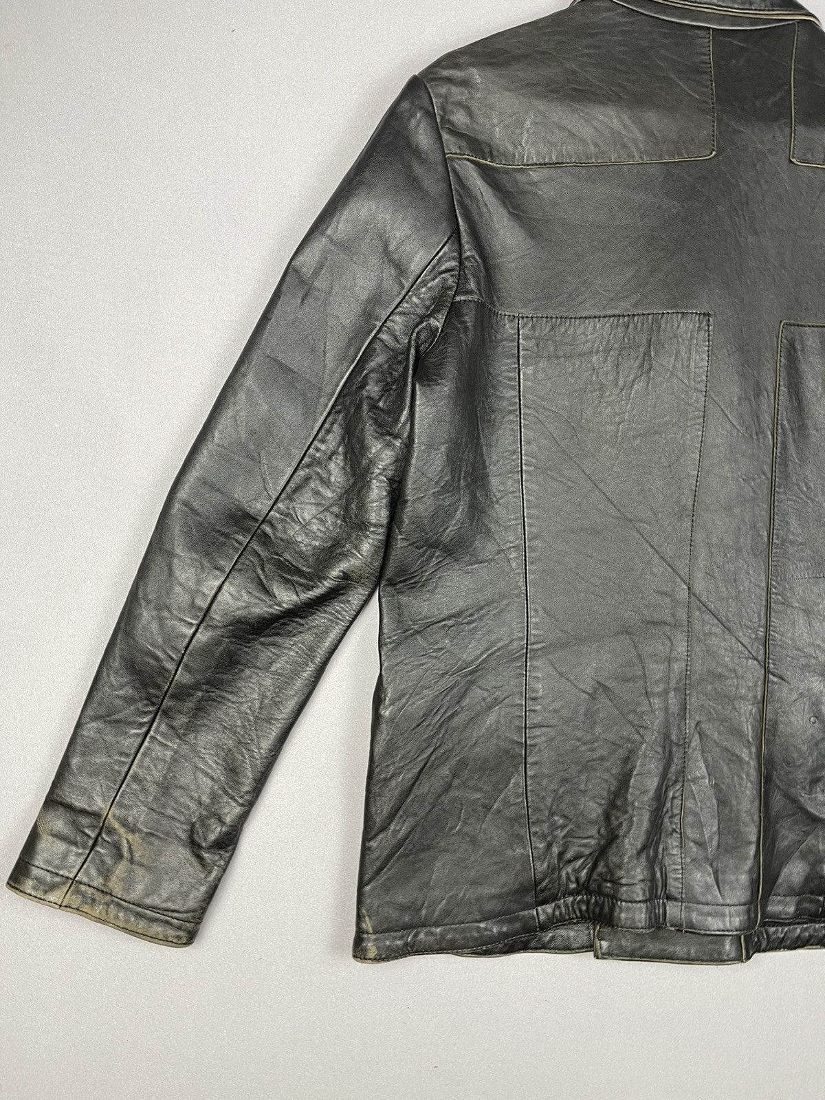 Leather Vintage HIROYUKI KATO Double Breasted Leather Jacket Size US L / EU 52-54 / 3 - 11 Thumbnail