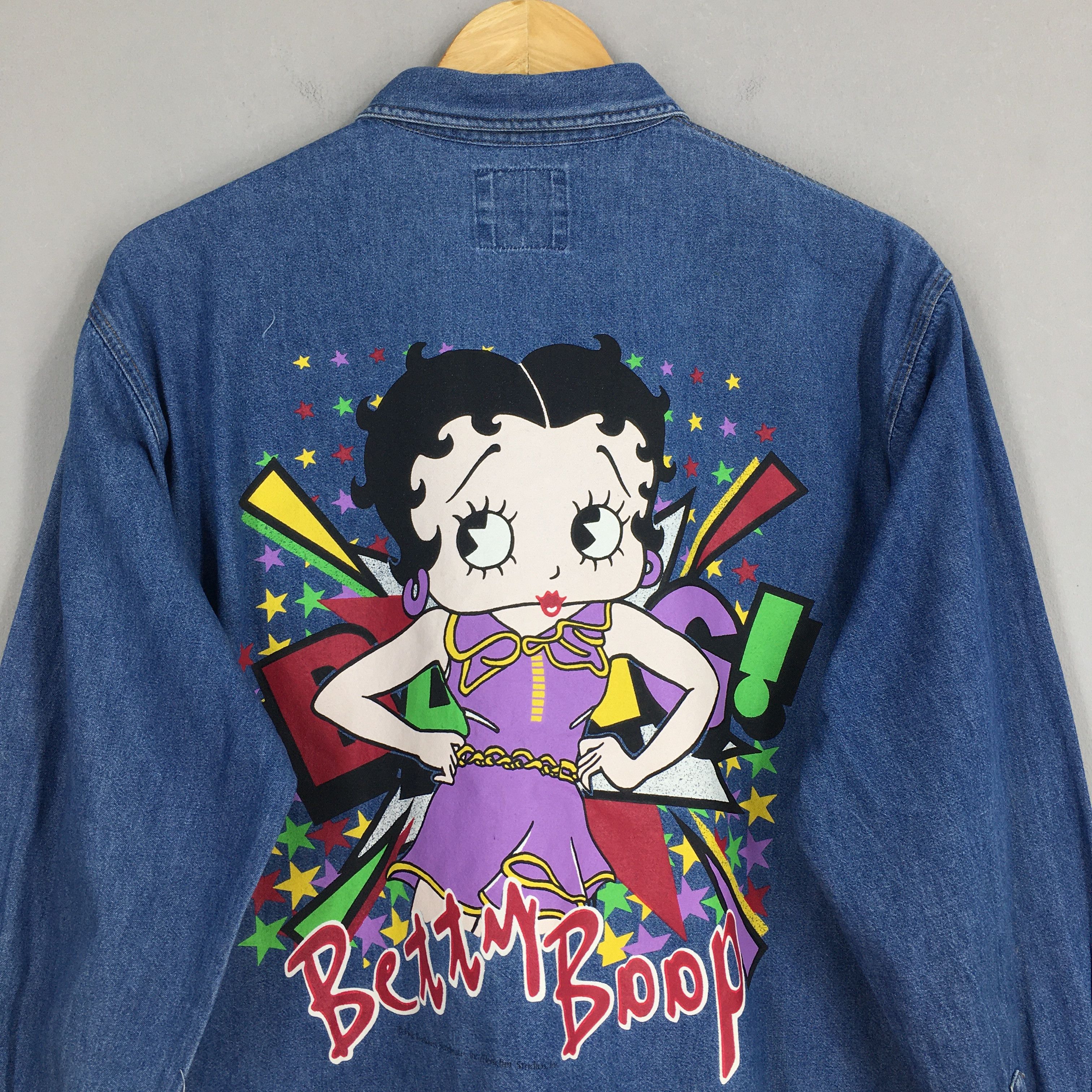 Disney × Vintage Vintage 90s Betty Boop Denim Oxfords Button Down Shirt M Size US M / EU 48-50 / 2 - 8 Thumbnail