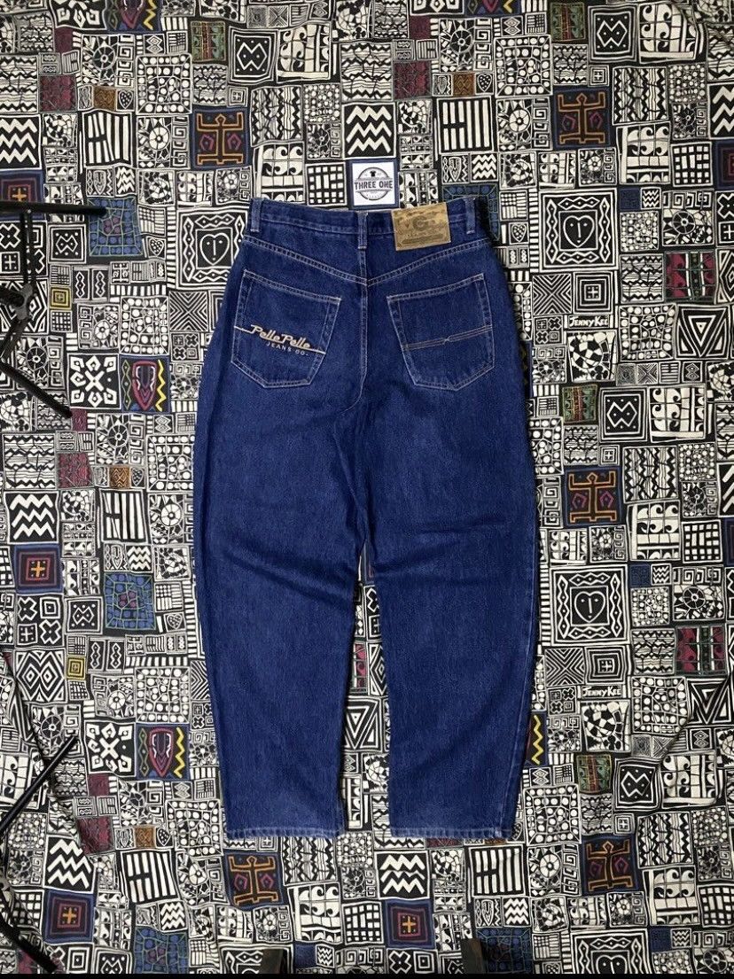 Pelle Pelle × Vintage PELLE PELLE BAGGY BLUE JEANS STYLE HIP HOP PANTS Size US 32 / EU 48 - 1 Thumbnail