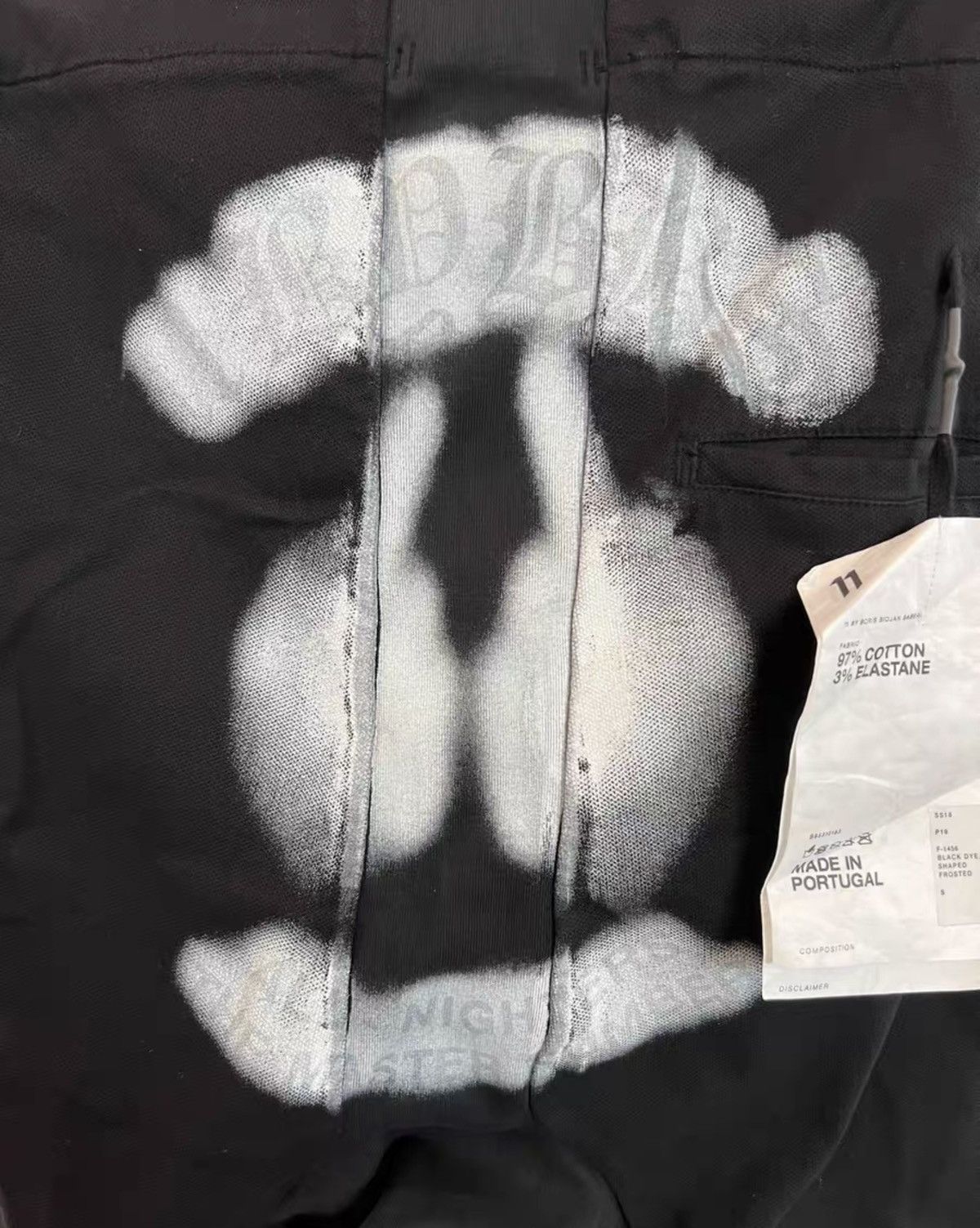 11 By Boris Bidjan Saberi 11ByBBS Splatter & Sanskrit Middle-Finger Print Pants Size US 32 / EU 48 - 6 Thumbnail