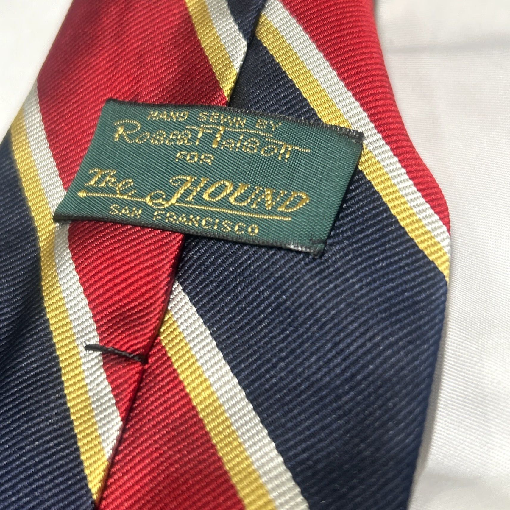 Robert Talbott VTG Robert Talbott Repp Silk Neck Tie Multicolor Stripe 3.5 USA Royal Dragon 8th Navy Gold Red Stripe Men Tie Size ONE SIZE - 5 Thumbnail