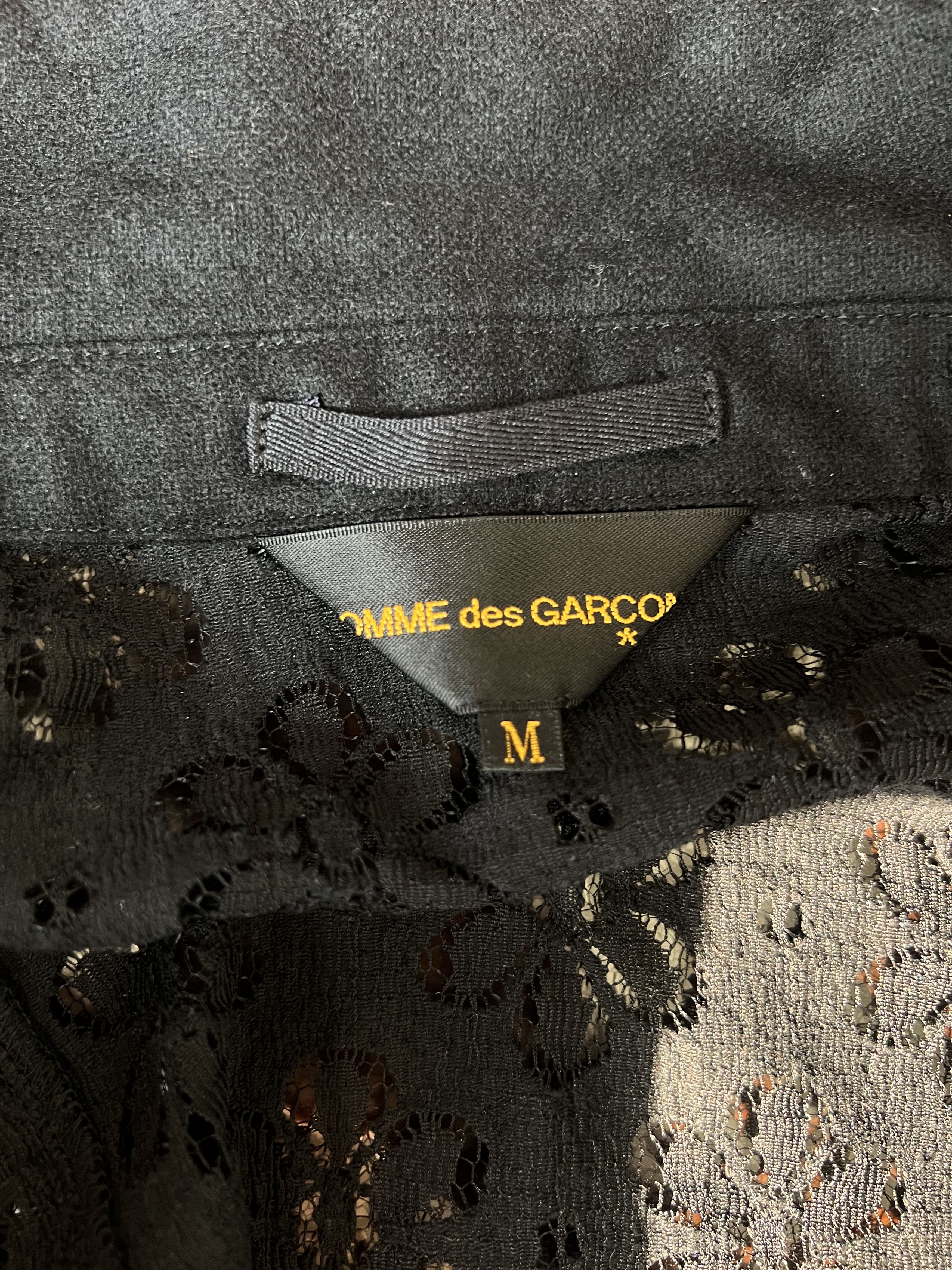 Comme des Garcons COMME des GARCONS - Floral Lace Cropped Shirt Jacket Blazer Size M / US 6-8 / IT 42-44 - 8 Thumbnail