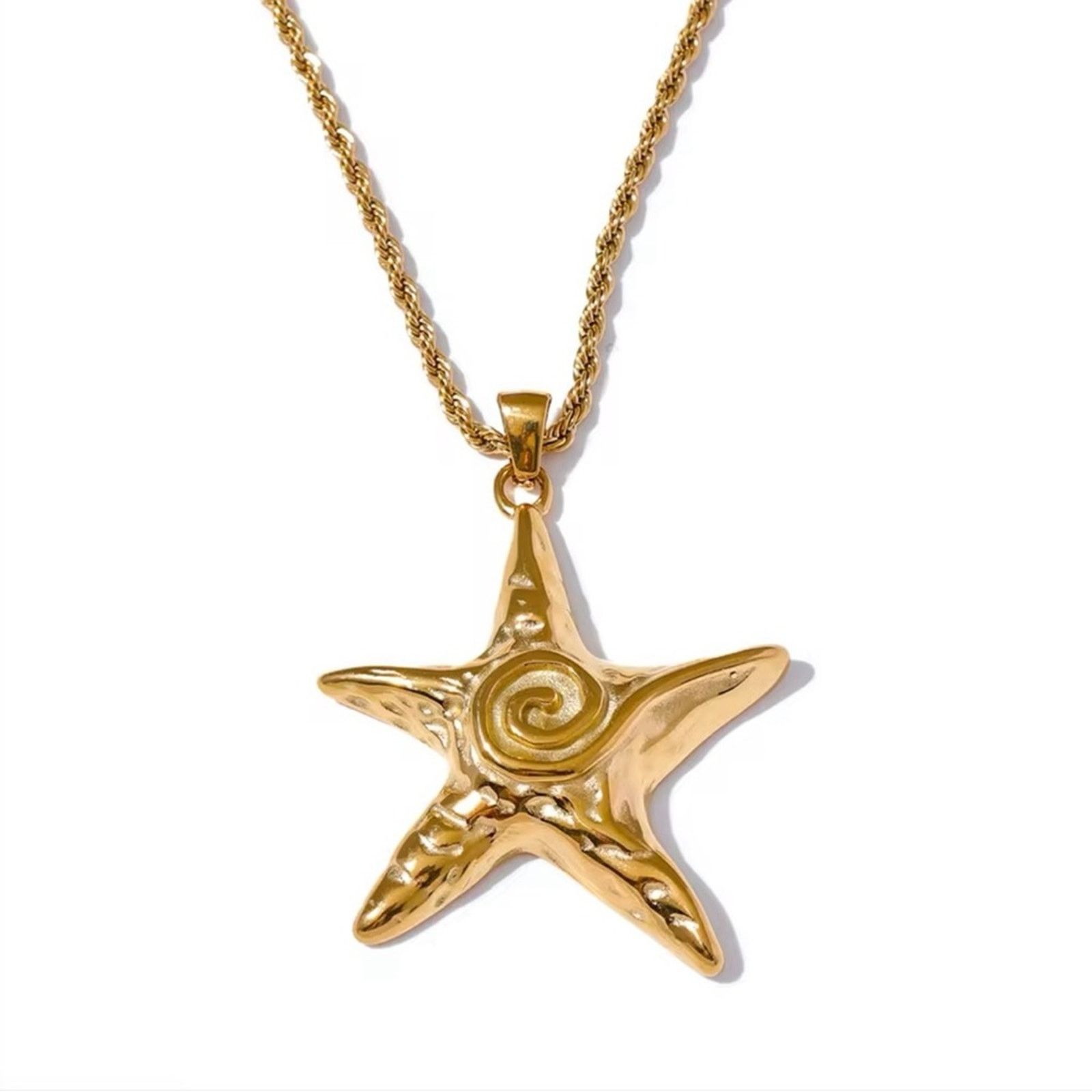 Other Stainless Steel Starfish Pendant Necklace Statement 18K Size ONE SIZE - 1 Thumbnail
