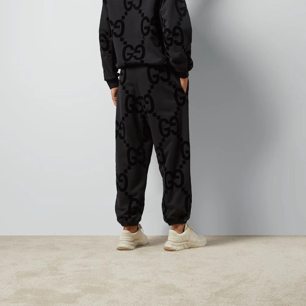 Gucci o1loc1c0925 GG Print Cotton Fleece Sweatpants & Joggers Size US 32 / EU 48 - 3 Thumbnail