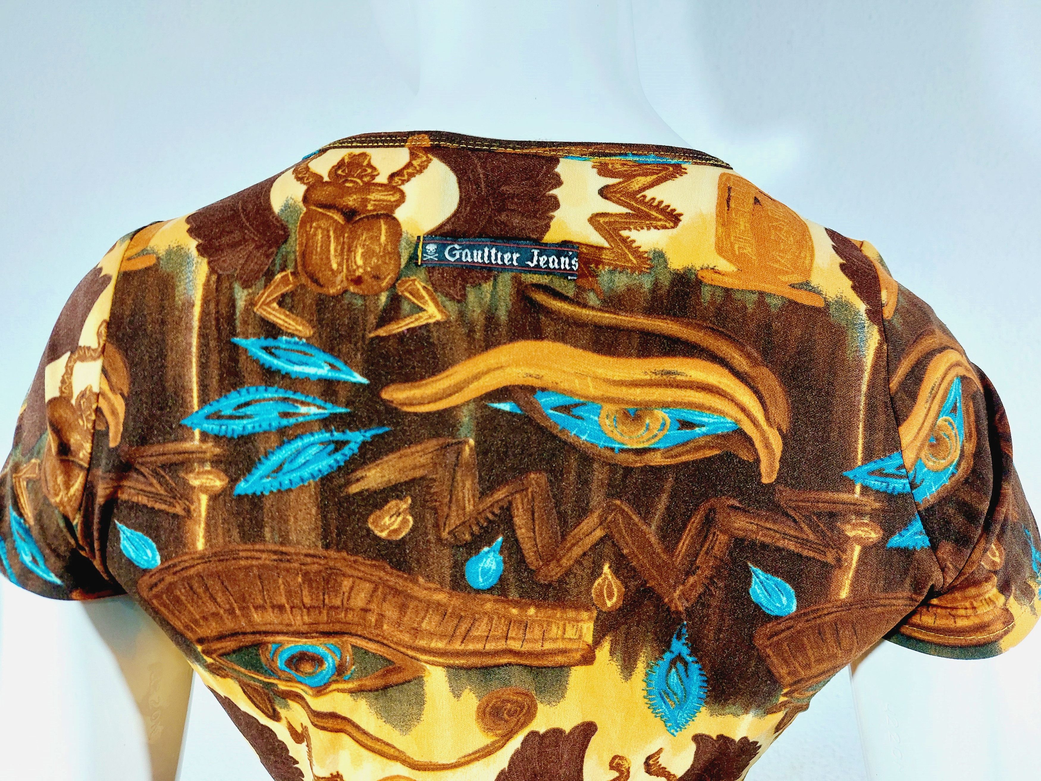 Jean Paul Gaultier Jean Paul Gaultier Egypt 1997 Horus Scarab Hieroglyph Dress Size S / US 4 / IT 40 - 10 Thumbnail