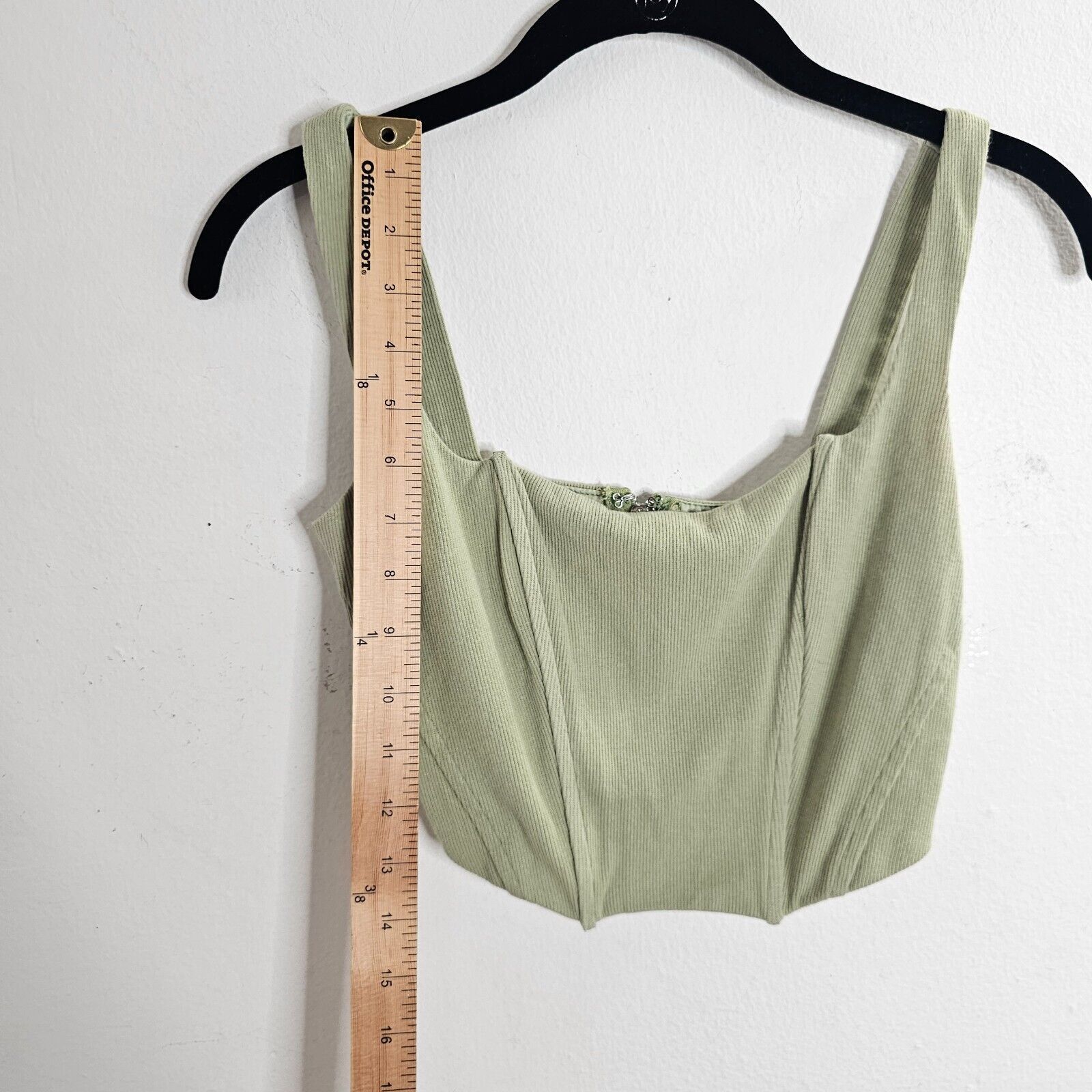 Other Beige Botany Soft Mint Green Square Neck Corset Crop Top S Size S / US 4 / IT 40 - 7 Thumbnail