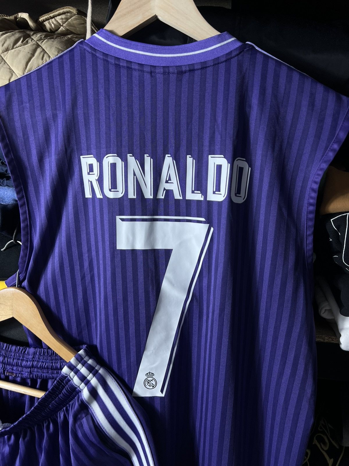 Adidas Adidas x Real Madrid Ronaldo #7 Football Jersey Shorts Set Size US 34 / EU 50 - 12 Thumbnail