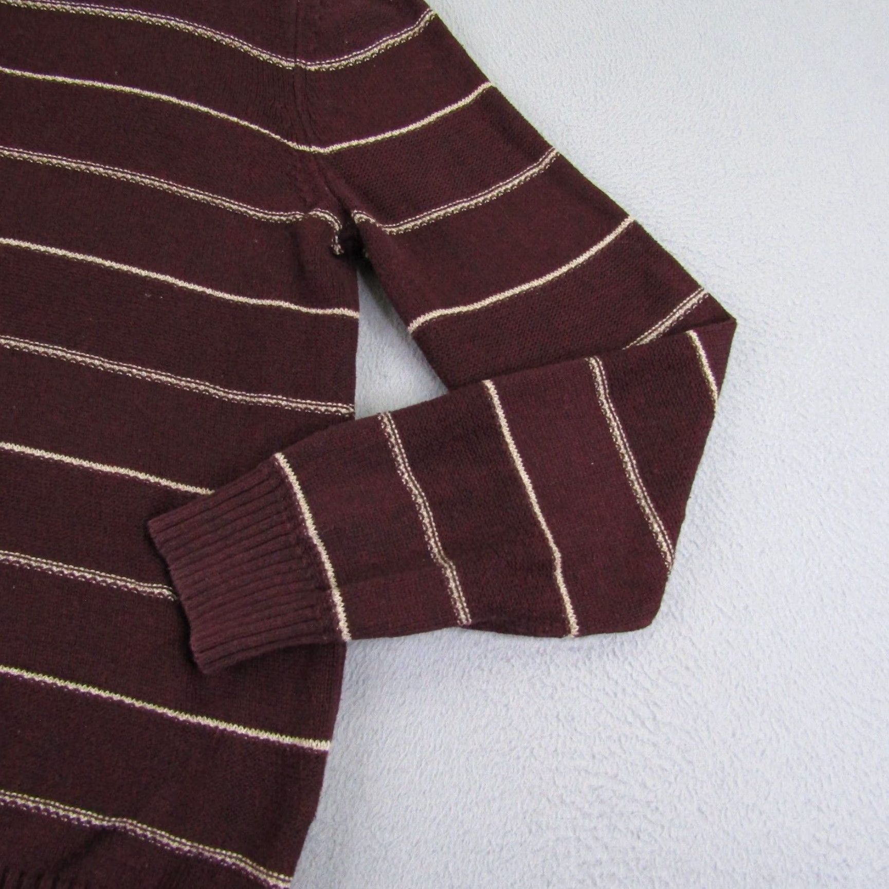 Levi's Levi's Sweater Mens Medium Red White Striped Henley Mock Neck Cotton Pullover Knit Long Sleeve Shirt Mens M Red Henley Sweater Size US M / EU 48-50 / 2 - 2 Thumbnail