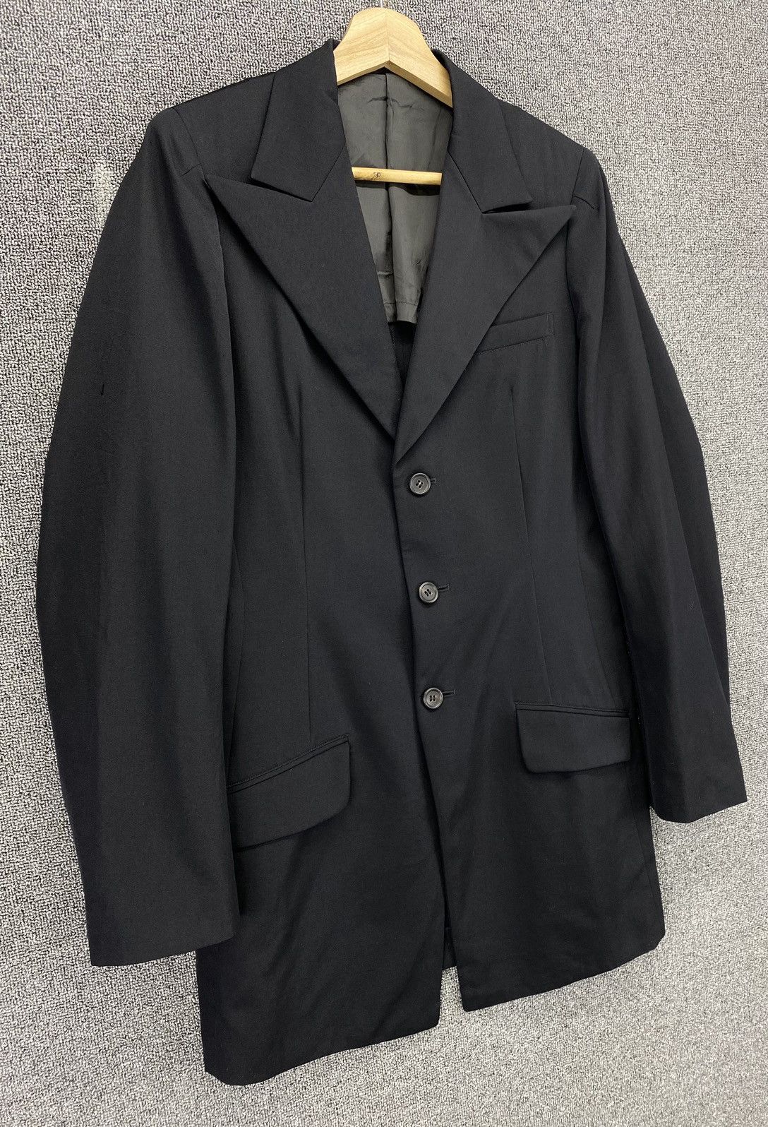Yohji Yamamoto Vintage Yohji Yamamoto Wool Coats Long Jacket Size M / US 6-8 / IT 42-44 - 2 Thumbnail