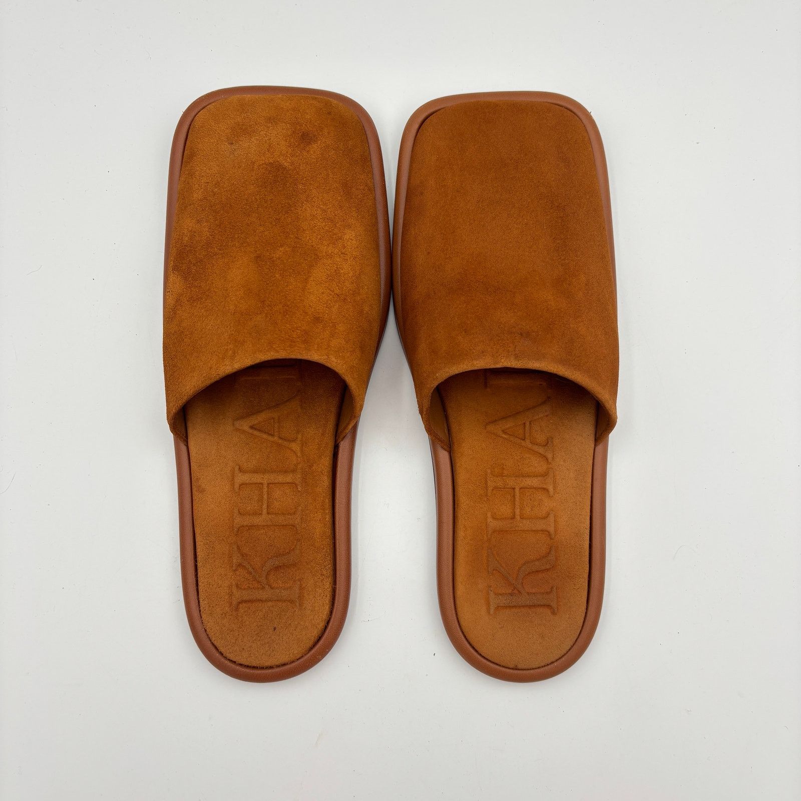 KHAITE Khaite Monaco Suede Slide Slippers in Caramel Shoes 39.5 Size US 9.5 / IT 39.5 - 6 Thumbnail