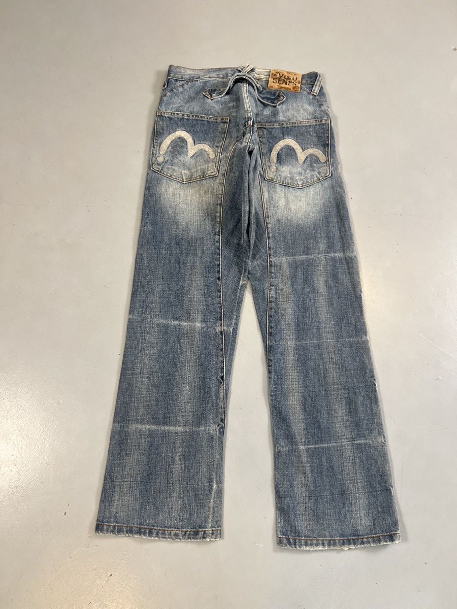 Vintage Vintage Evisu inspired buckle belt denim Size US 30 / EU 46 - 1 Thumbnail