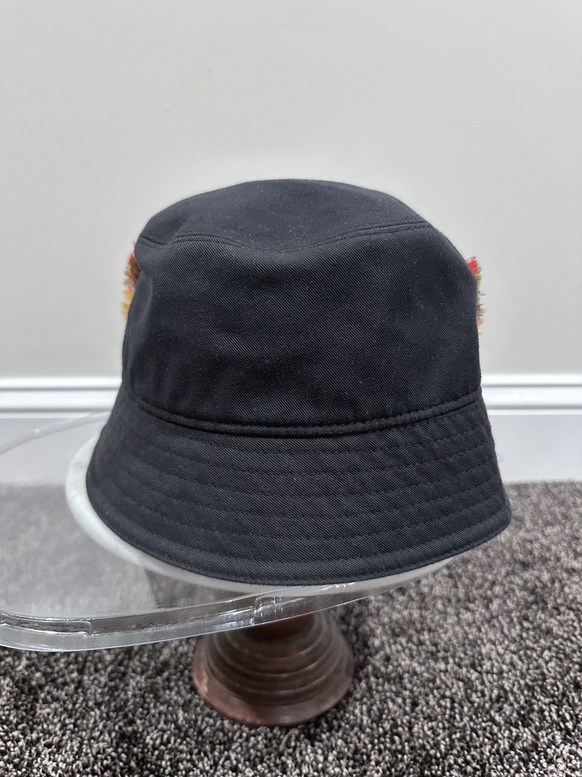Lanvin Lanvin Curb Embroidered Logo Bucket Black Hat Size ONE SIZE - 5 Thumbnail