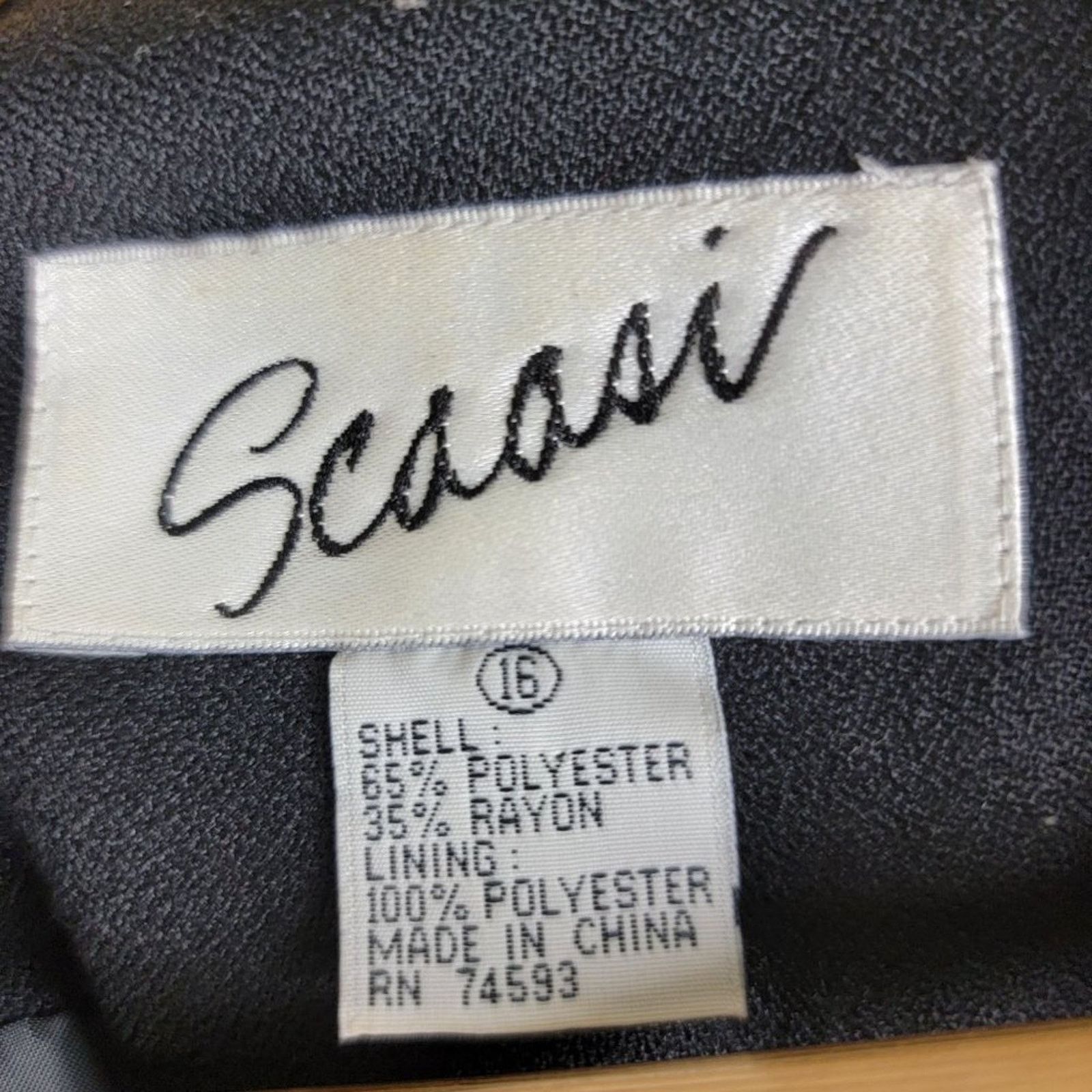 Vintage SCAASI Floral Embroidery Blazer Black Size L / US 10 / IT 46 - 9 Thumbnail