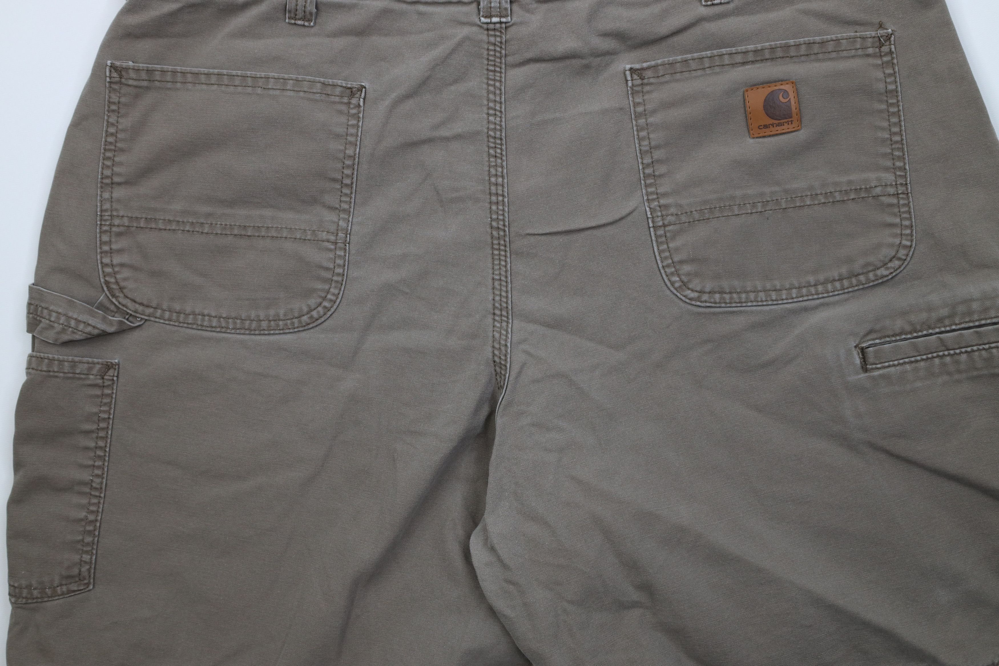Carhartt Vintage Y2K Carhartt Above Knee Dungaree Shorts Light Brown Size US 40 / EU 56 - 12 Thumbnail