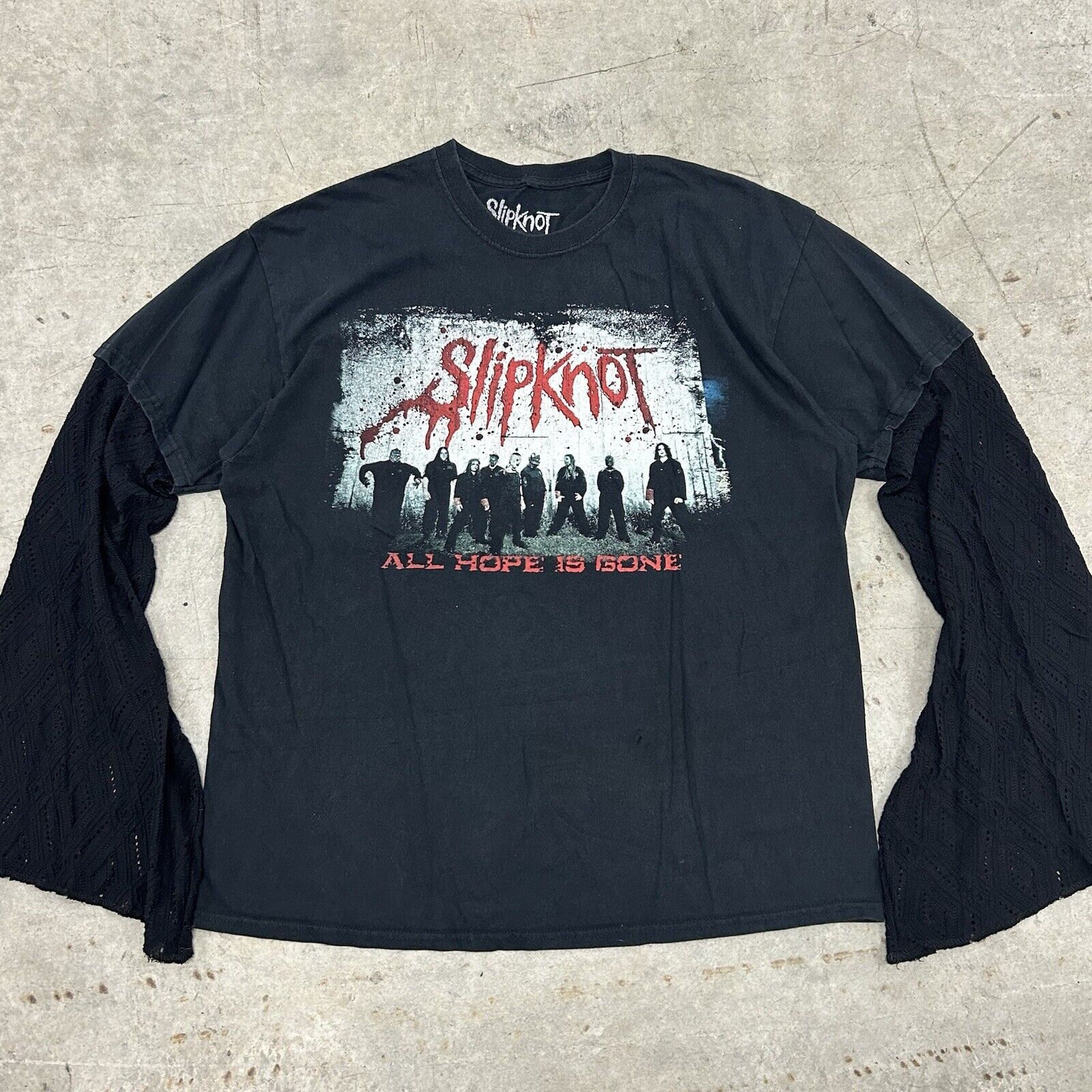 Band Tees × Hanes × Vintage Vintage Slipknot Heavy Metal Concert Band Tee Black T Shirt Size US XL / EU 56 / 4 - 1 Thumbnail