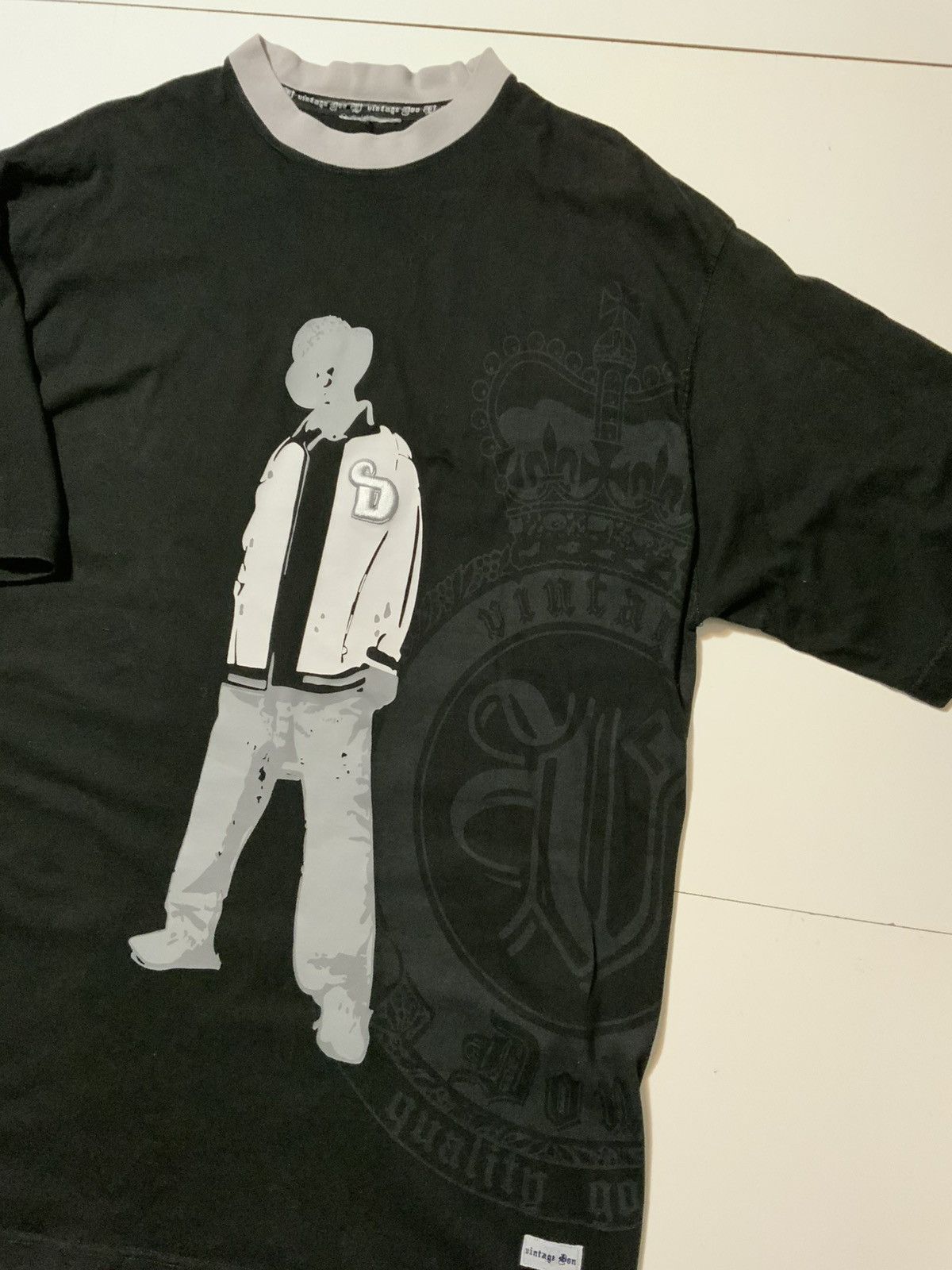Vintage VTG 90s 2000s Y2K Vintage Don Hip Hop Rap Crown T-Shirt Size US L / EU 52-54 / 3 - 3 Thumbnail