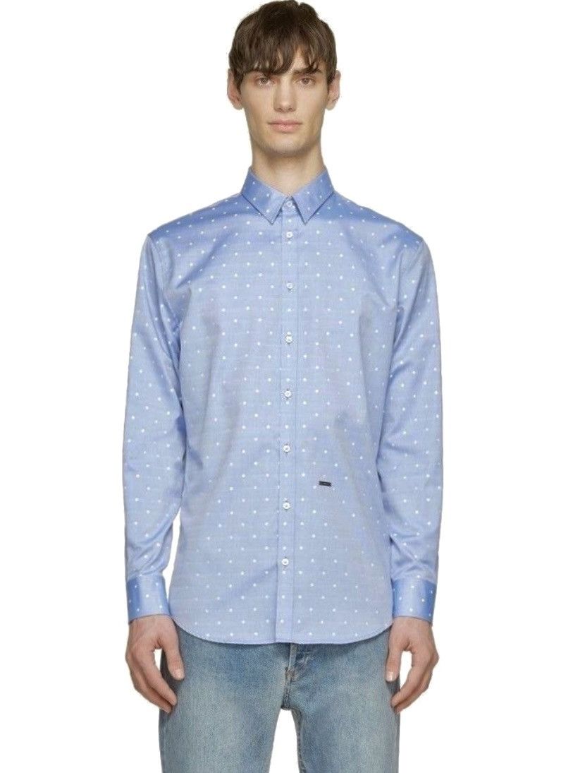 Dsquared2 Dsquared2 Polka Dot Long Sleeve Button Shirt Mens Size 46 M Size US M / EU 48-50 / 2 - 10 Thumbnail