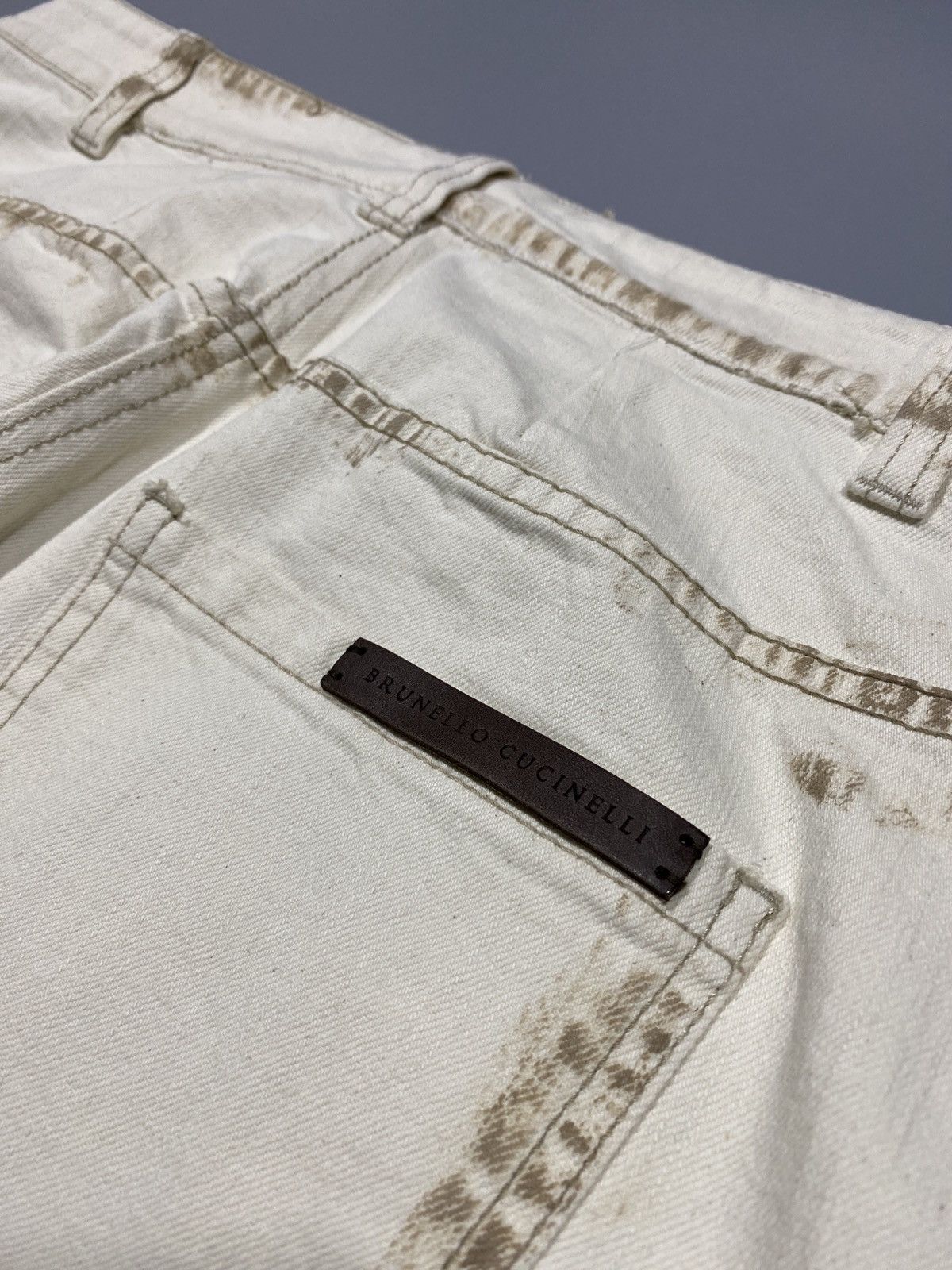 Brunello Cucinelli Dirty White Jeans Size US 32 / EU 48 - 9 Thumbnail