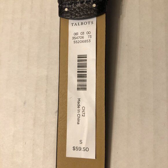 Talbots TALBOTS women's new black leather belt size: S Size ONE SIZE - 8 Thumbnail