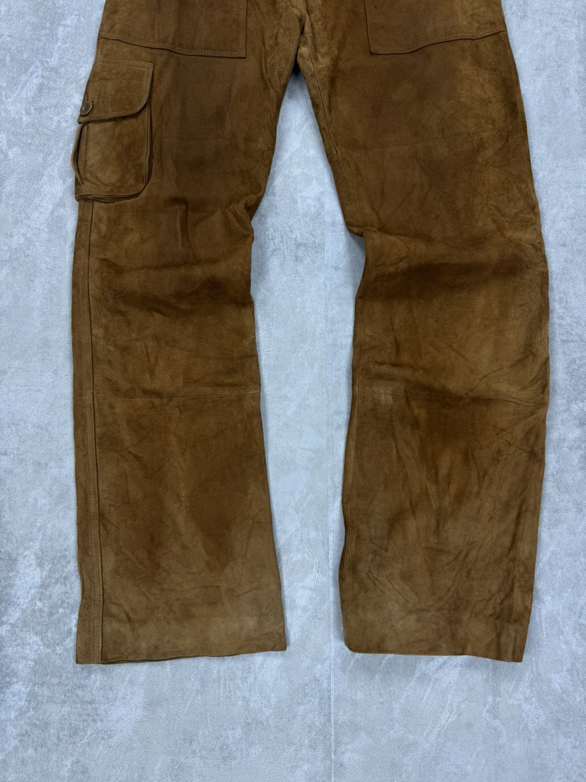 CLOSED Closed suede cargo fatigue pants cowgirl style avant garde Size 30" / US 8 / IT 44 - 3 Thumbnail