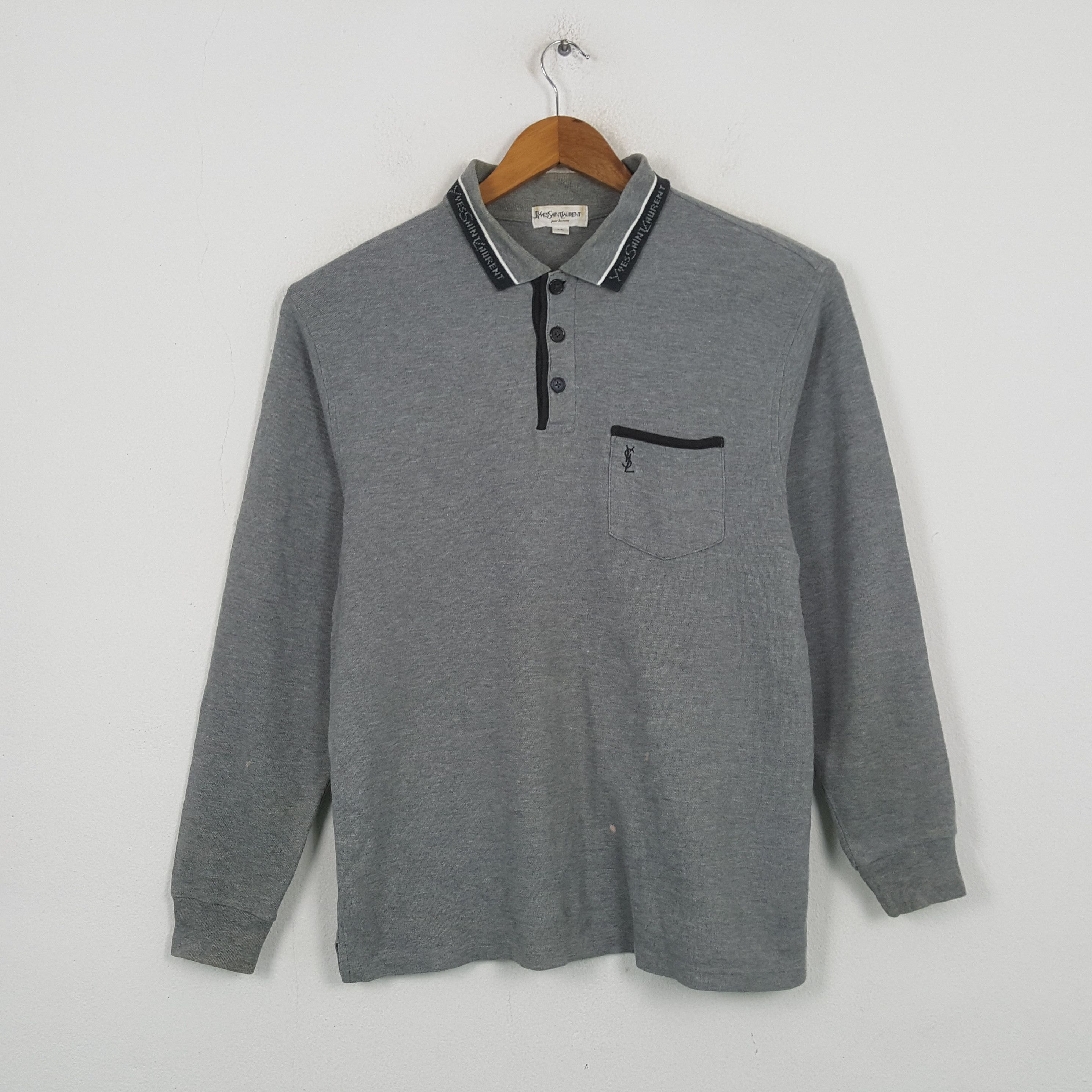 Yves Saint Laurent Vintage Yves Saint Laurent Italian Brand Polos RR15 Size US L / EU 52-54 / 3 - 1 Thumbnail