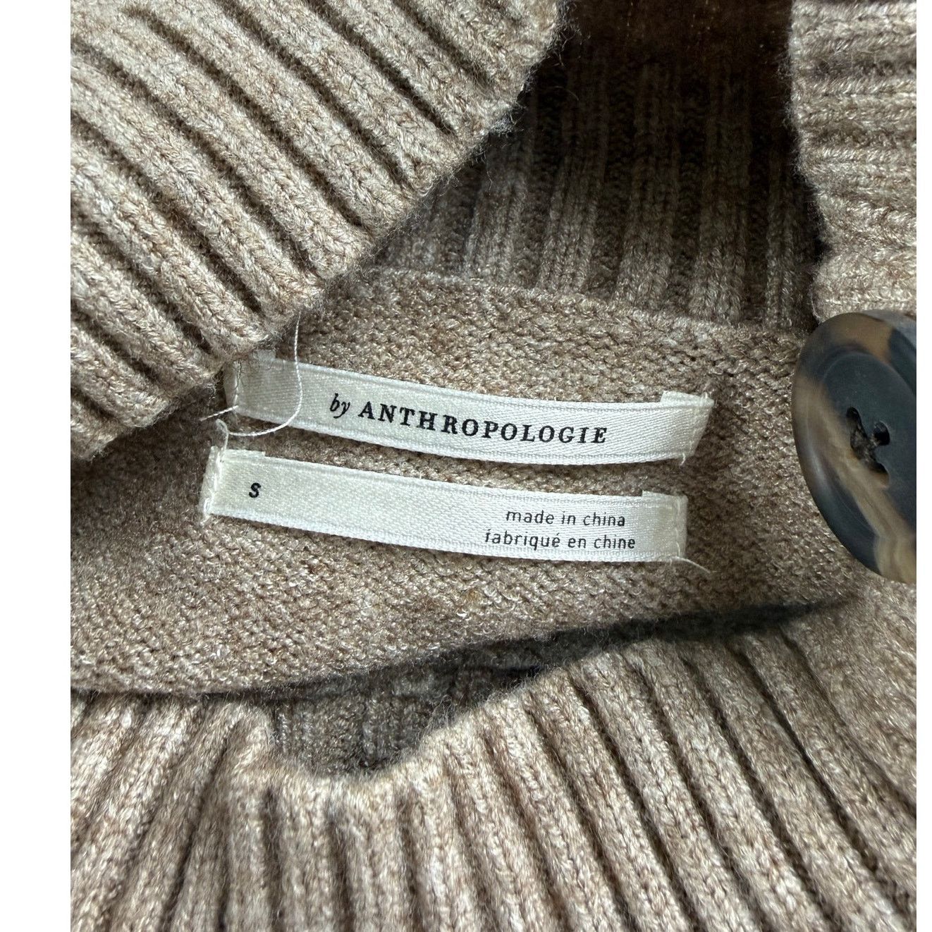 Anthropologie Anthropologie Oatmeal Mock Neck Margarita Tunic Sweater S Size S / US 4 / IT 40 - 11 Thumbnail