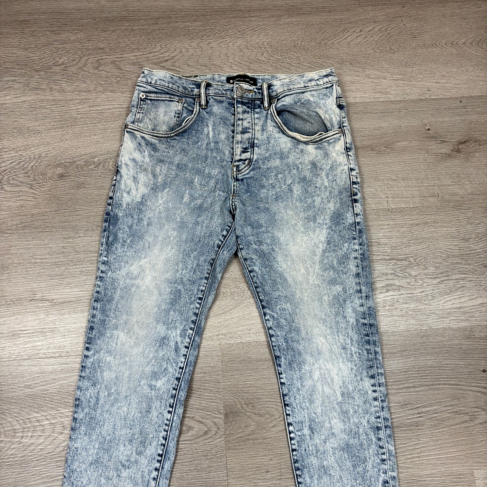 Purple Brand Purple Brand P002 Slim Acid Wash Jeans Men's 32x33 Size US 32 / EU 48 - 2 Thumbnail