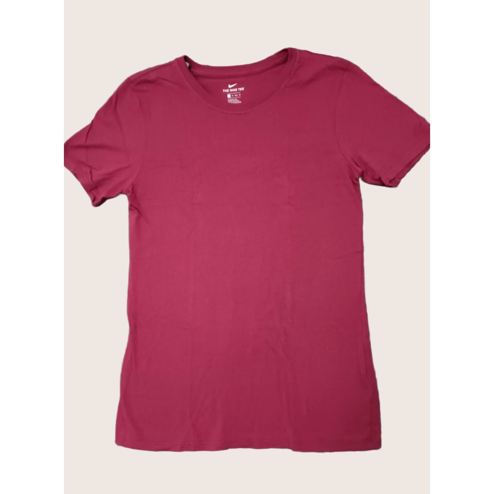 Nike Nike Tee Mens T-Shirt Short Sleeve Athletic Fit XS Burgundy Colored Solid Logo Neck Crew Pullover Activewear Shirt Size US XS / EU 42 / 0 - 1 Thumbnail