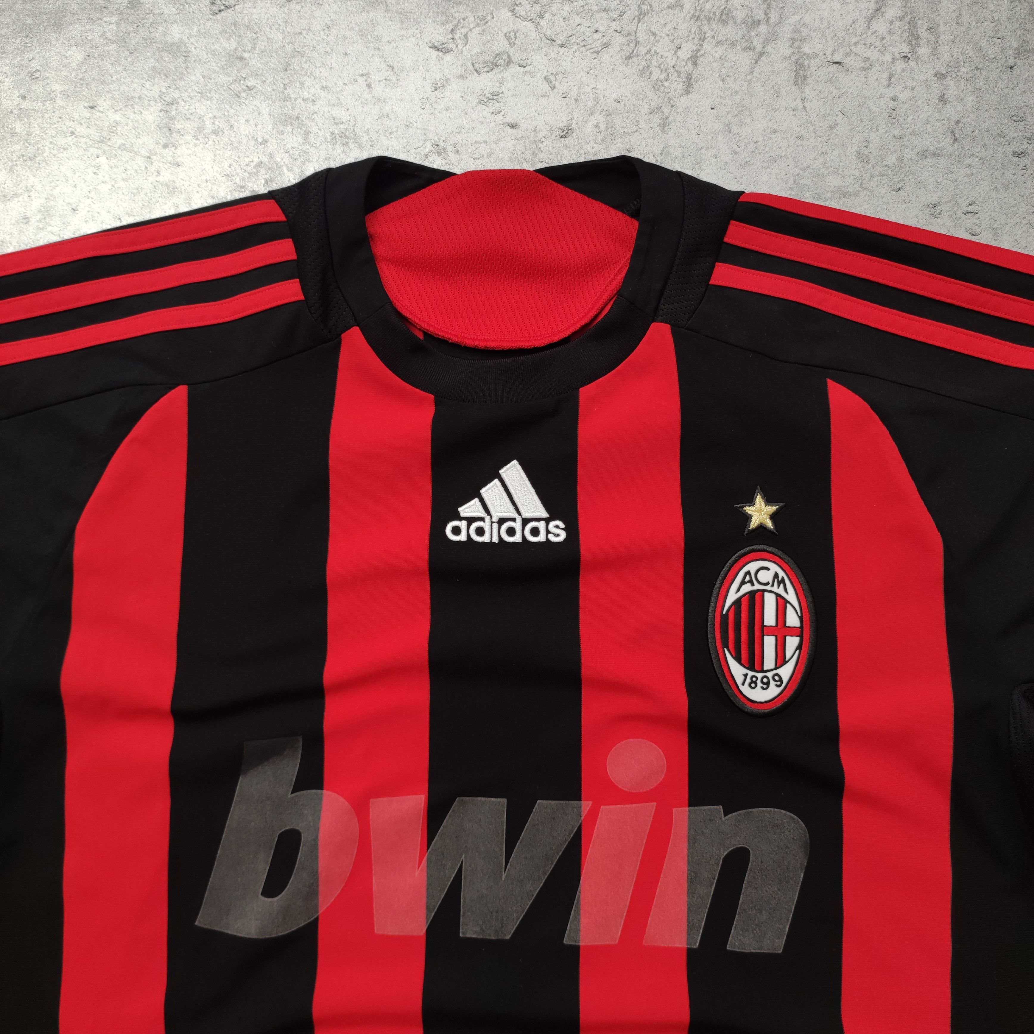 Other Vintage AC Milano x Adidas 2008 Match Football Jersey Size US S / EU 44-46 / 1 - 5 Thumbnail