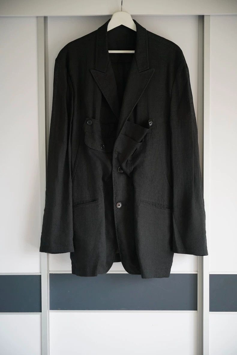 Yohji Yamamoto Yohji Yamamoto 07ss multi-pocket ramie suit-2505 Size US L / EU 52-54 / 3 - 1 Thumbnail